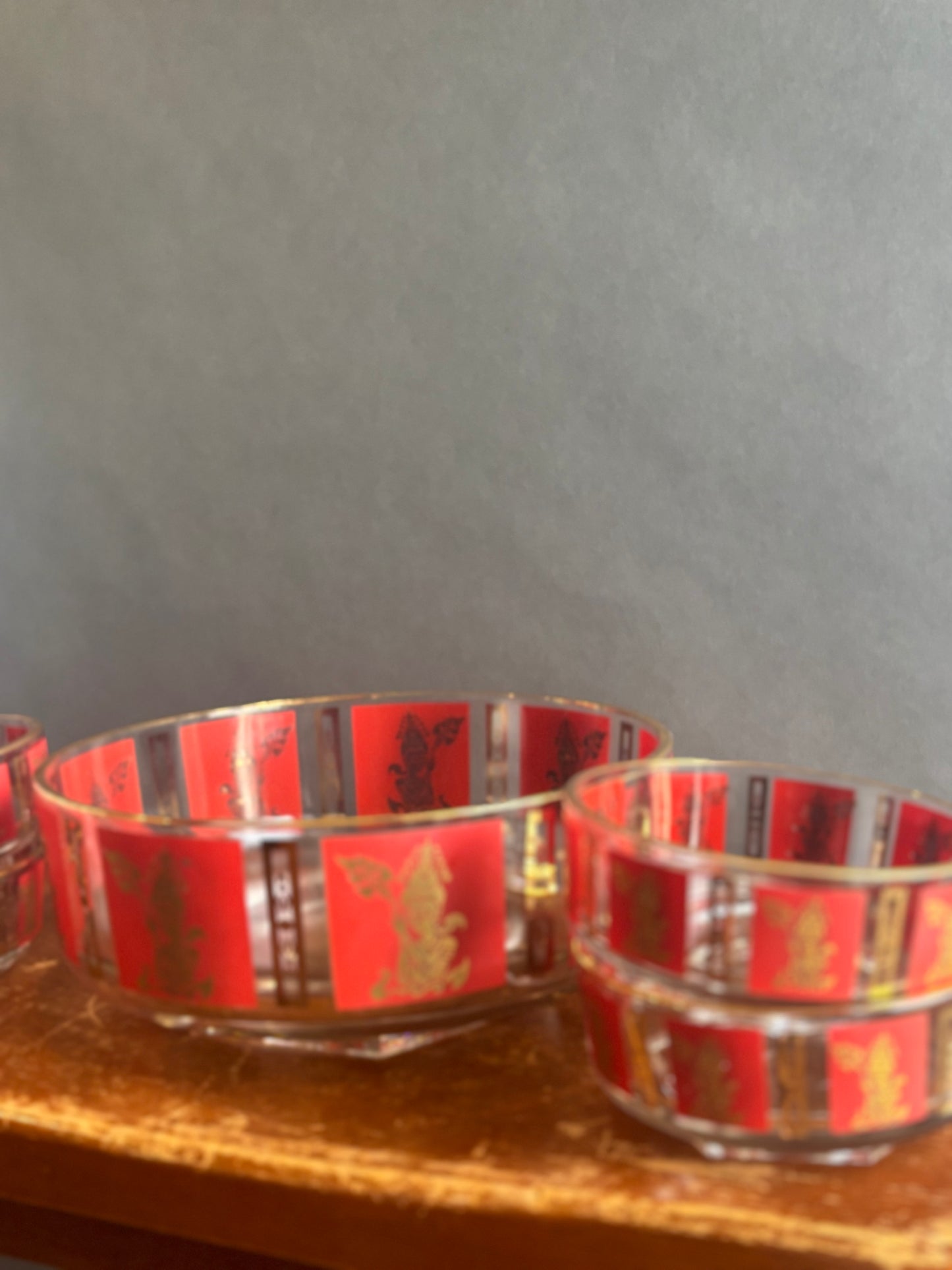 Vintage MCM Jeanette Glassware Serving Set