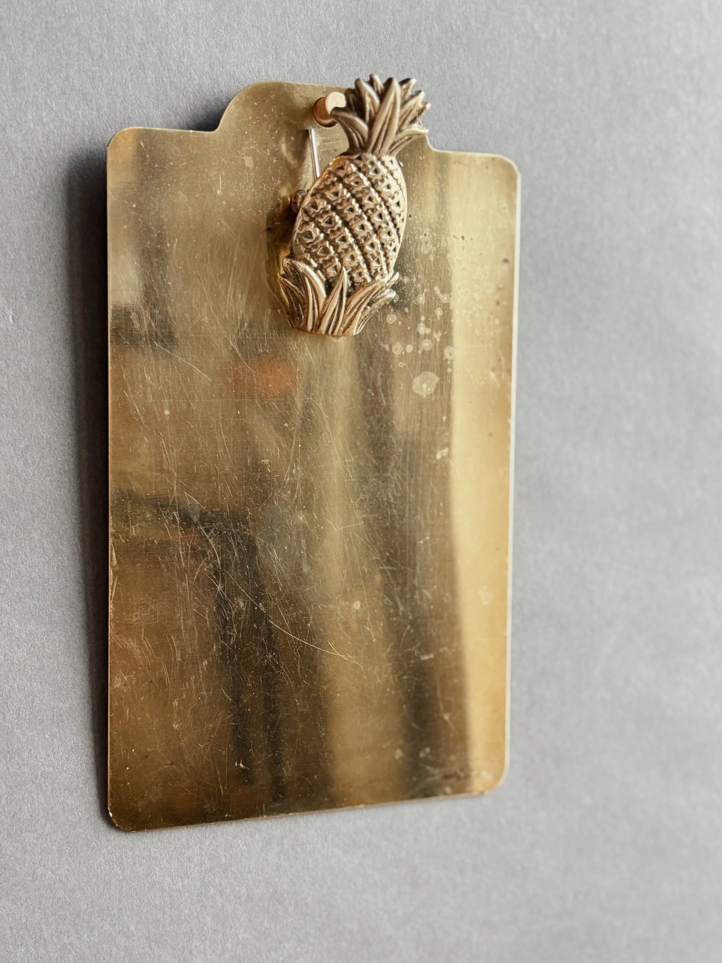 Brass Pineapple Clips and Clipboard