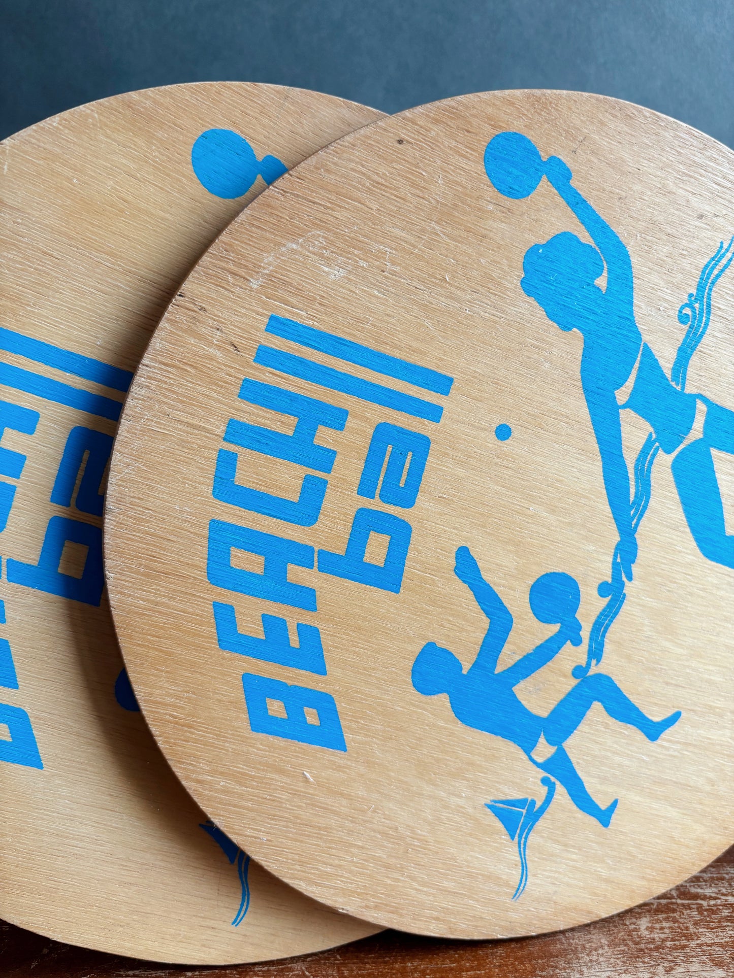 Vintage Beach Ball Paddles