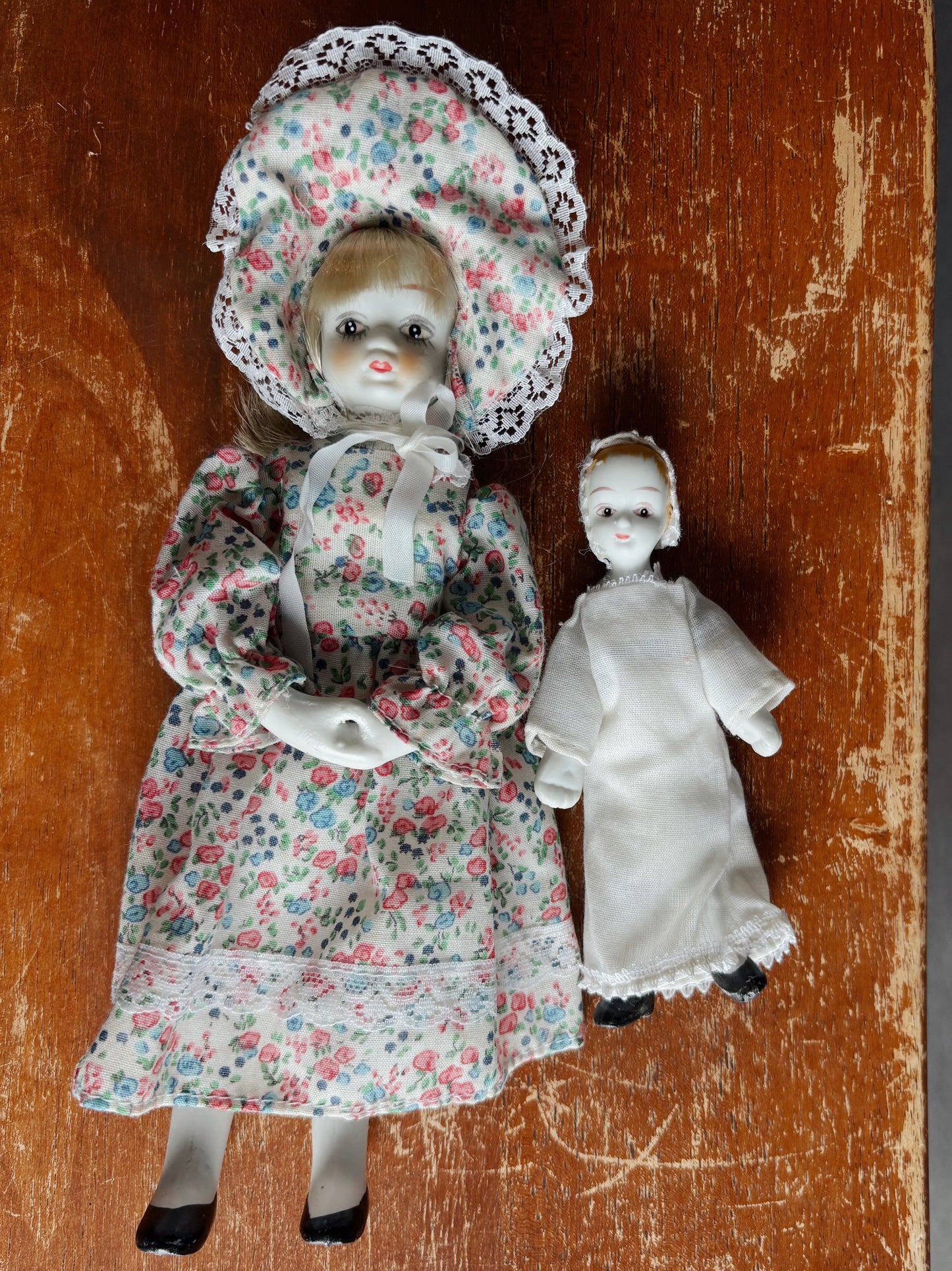 Vintage Glass Doll With Baby