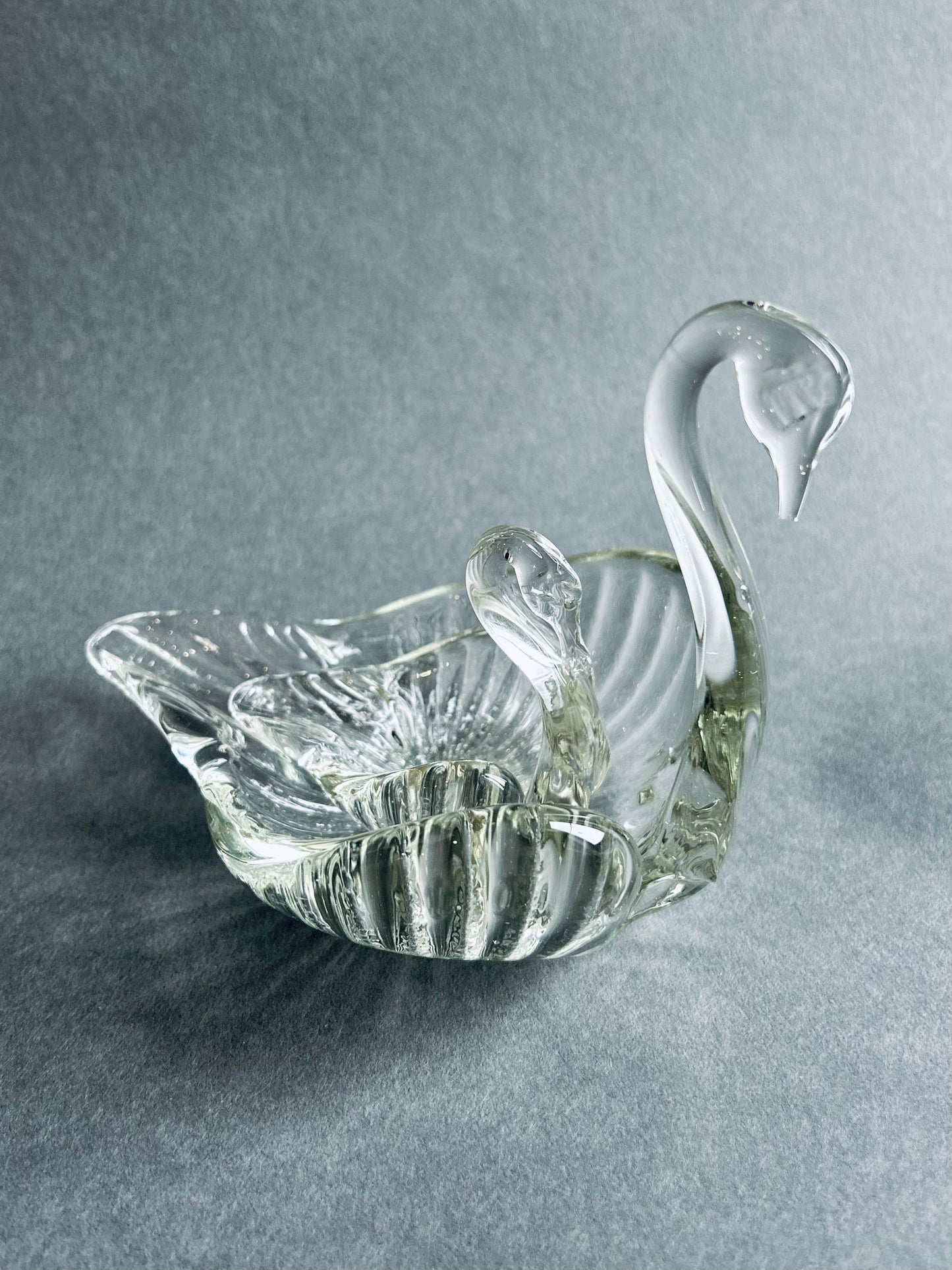 Glass swan catch all set