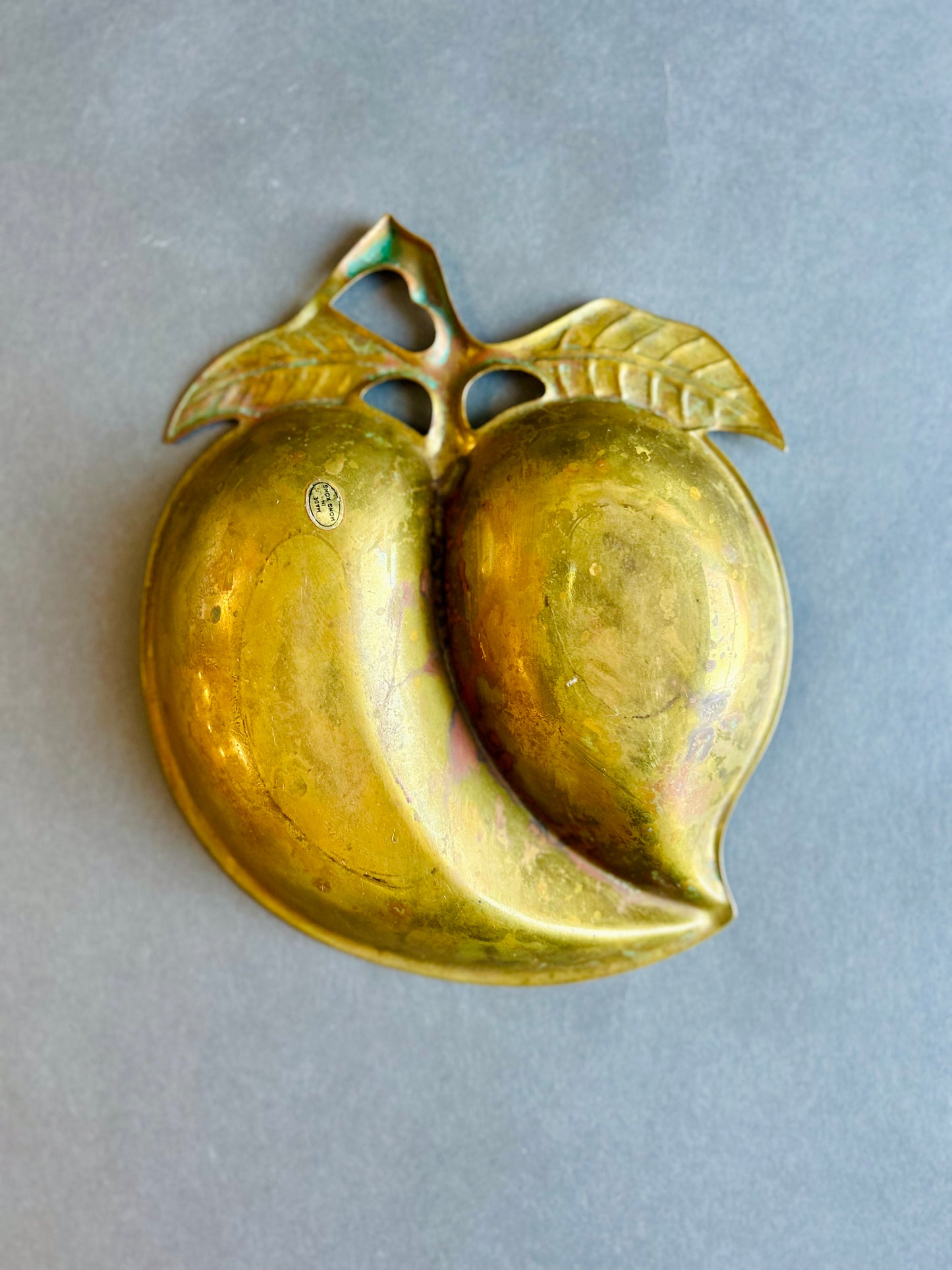 Brass Apple double dish