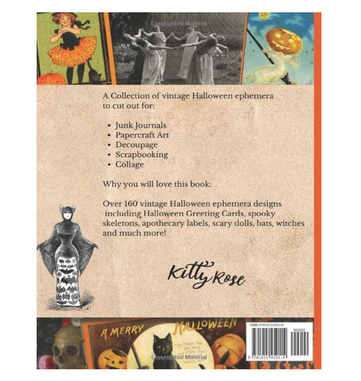 Vintage Halloween Ephemera Book