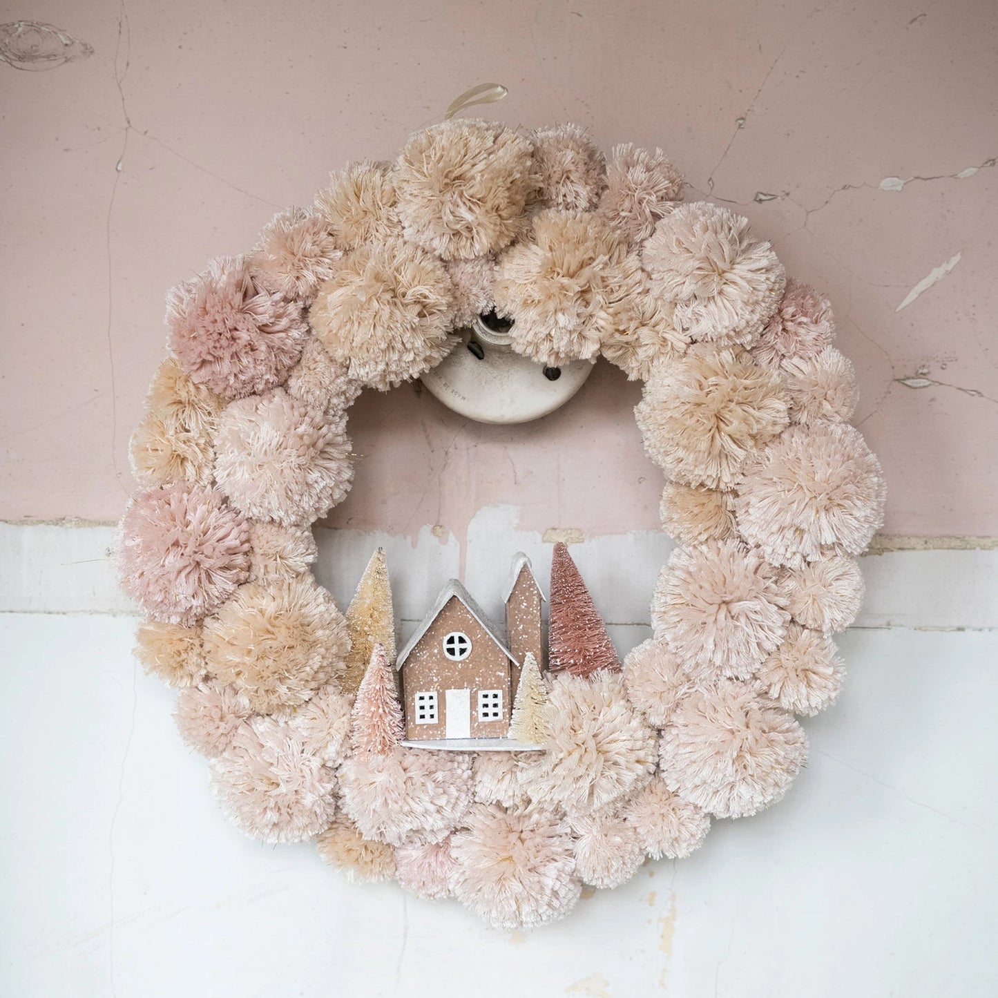 Pom Pom Village Wreath
