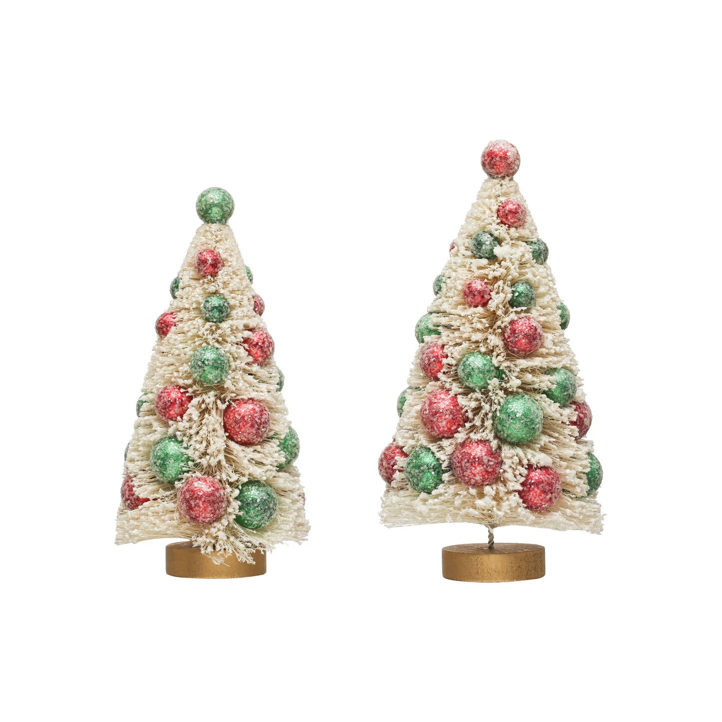 Vintage Style Bottle Brush Tree with Ornaments