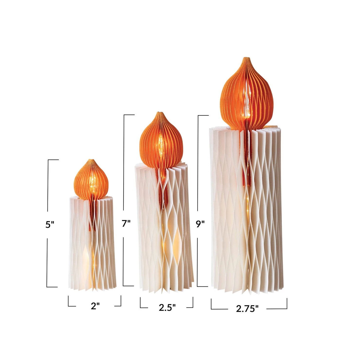 Vintage Style Paper Folding Candles