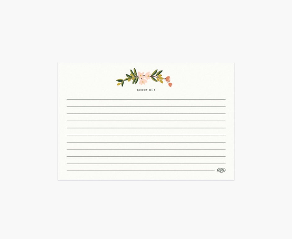 Citrus Floral Recipe Cards