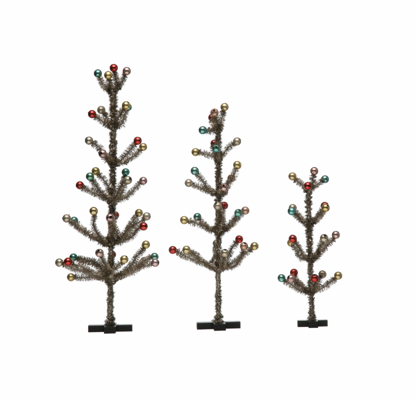 Vintage Stye Tinsel Trees