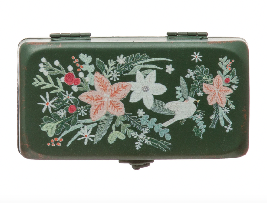 Decorative Holiday Metal Boxes, 4 Styles