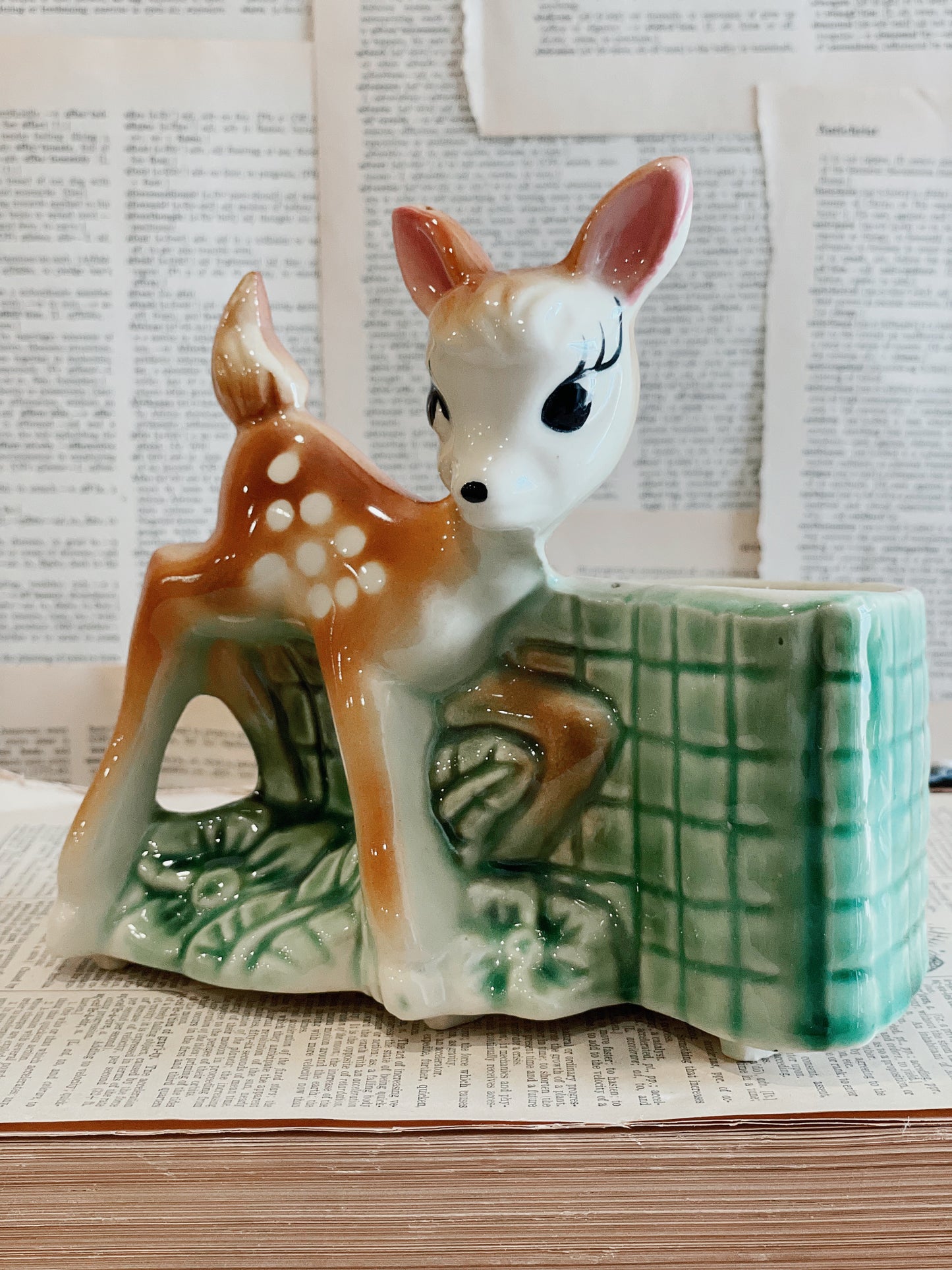 Vintage Deer Planter // Fawn