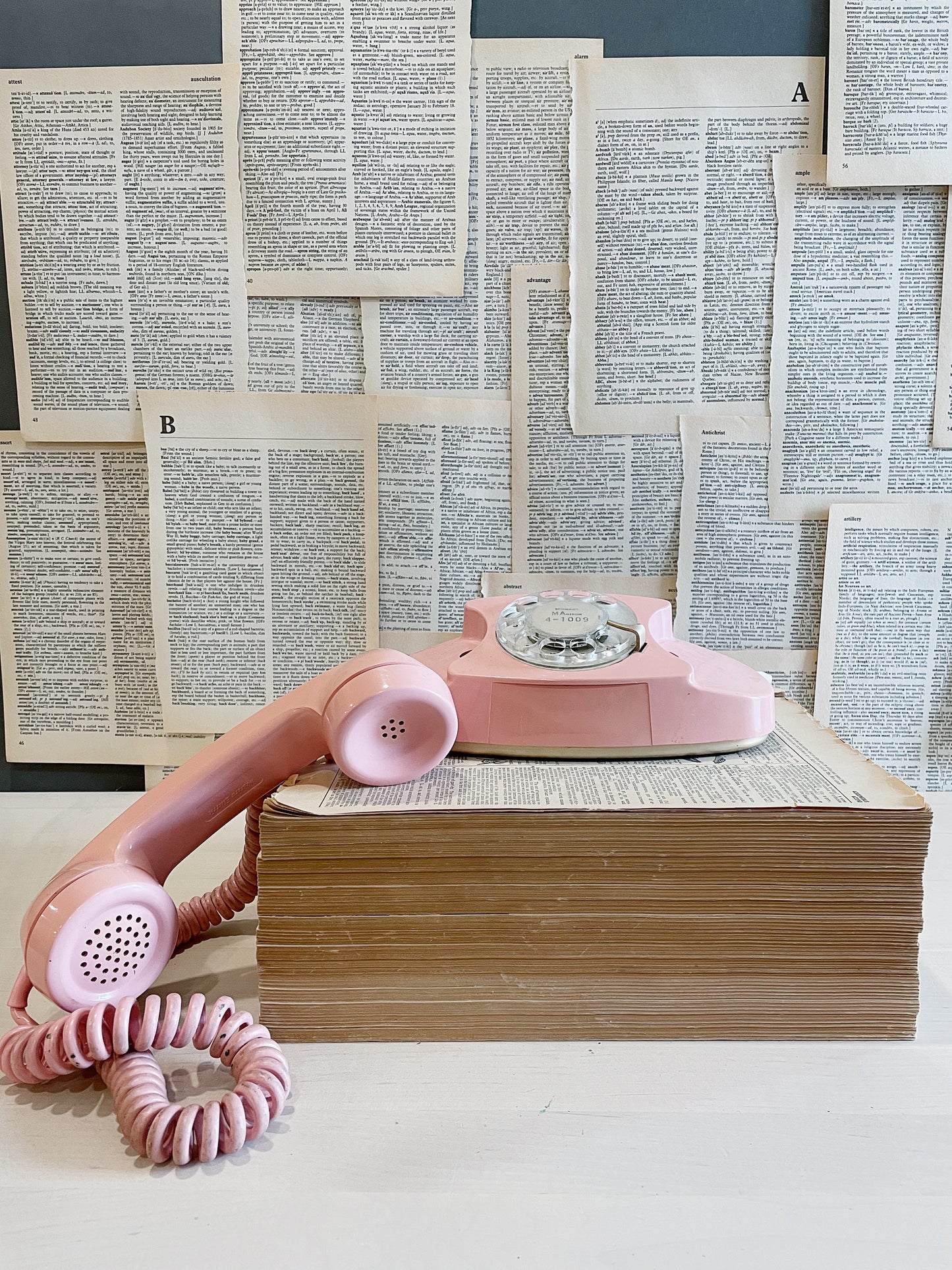 Vintage Pink Princess Rotary Phone