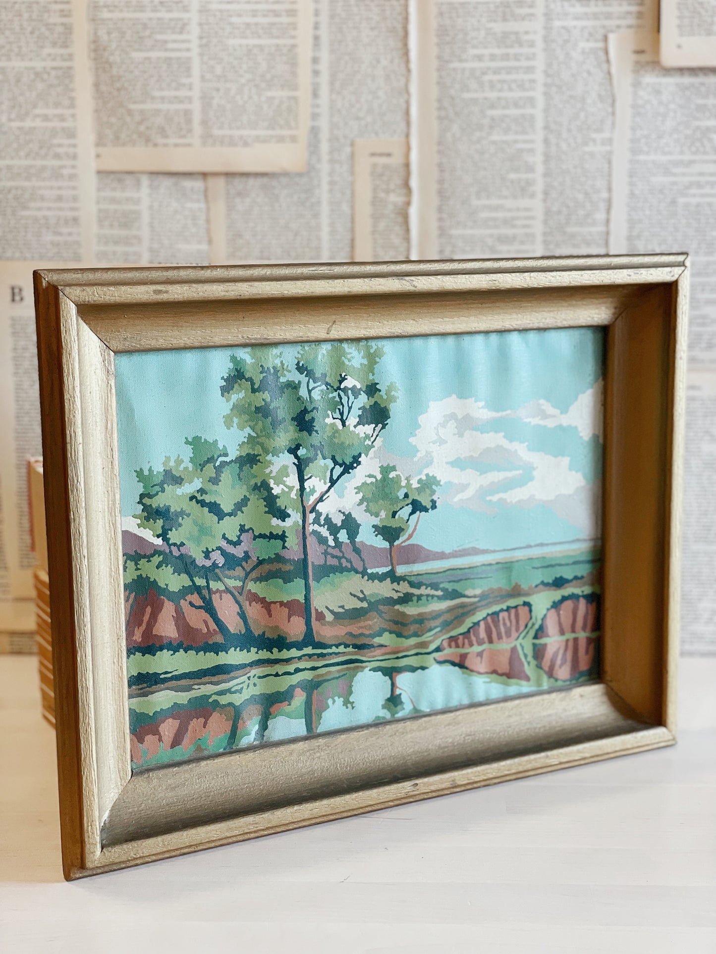 Vintage Paint By Number Landscape