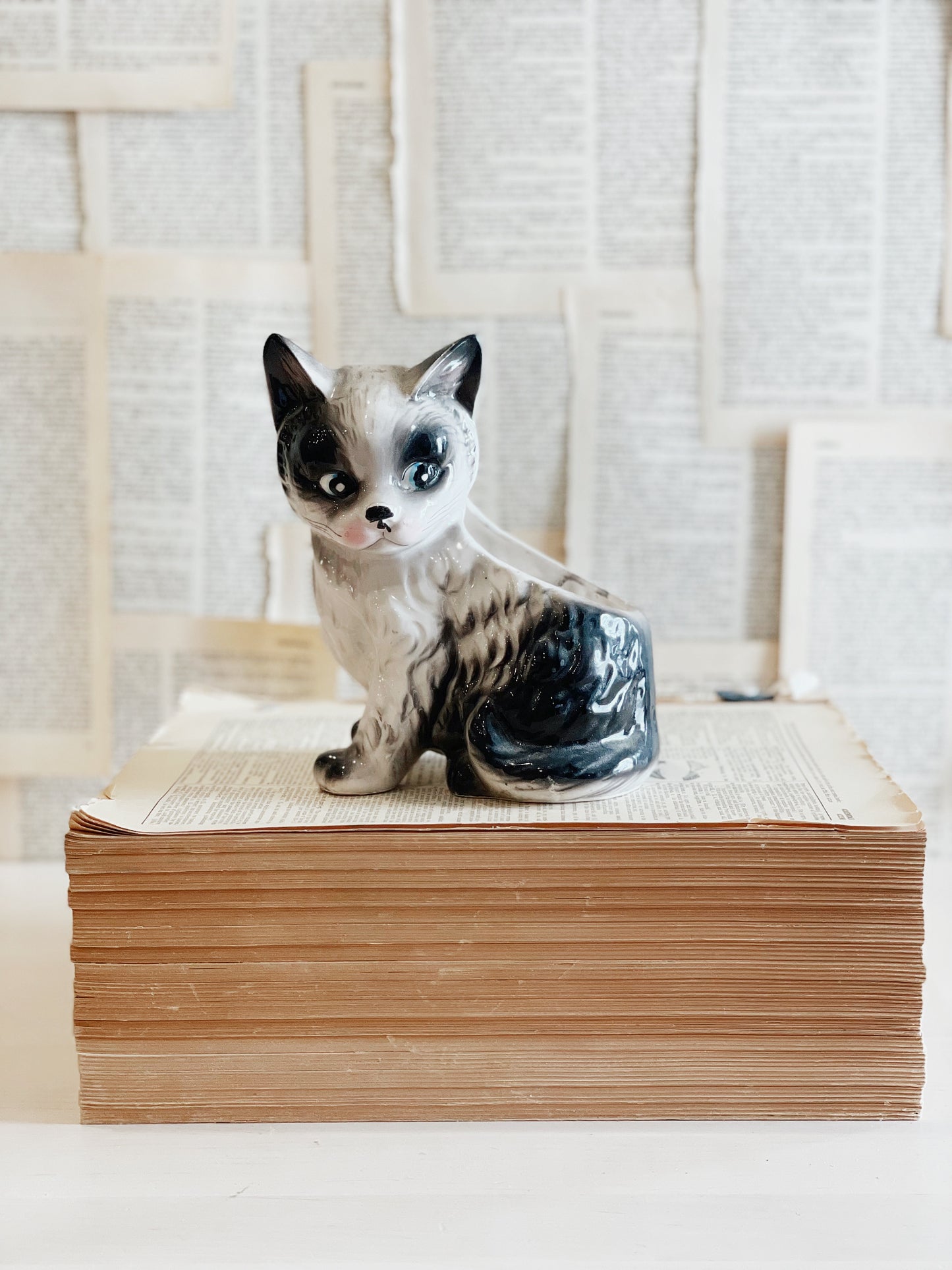 Vintage Cat Planter