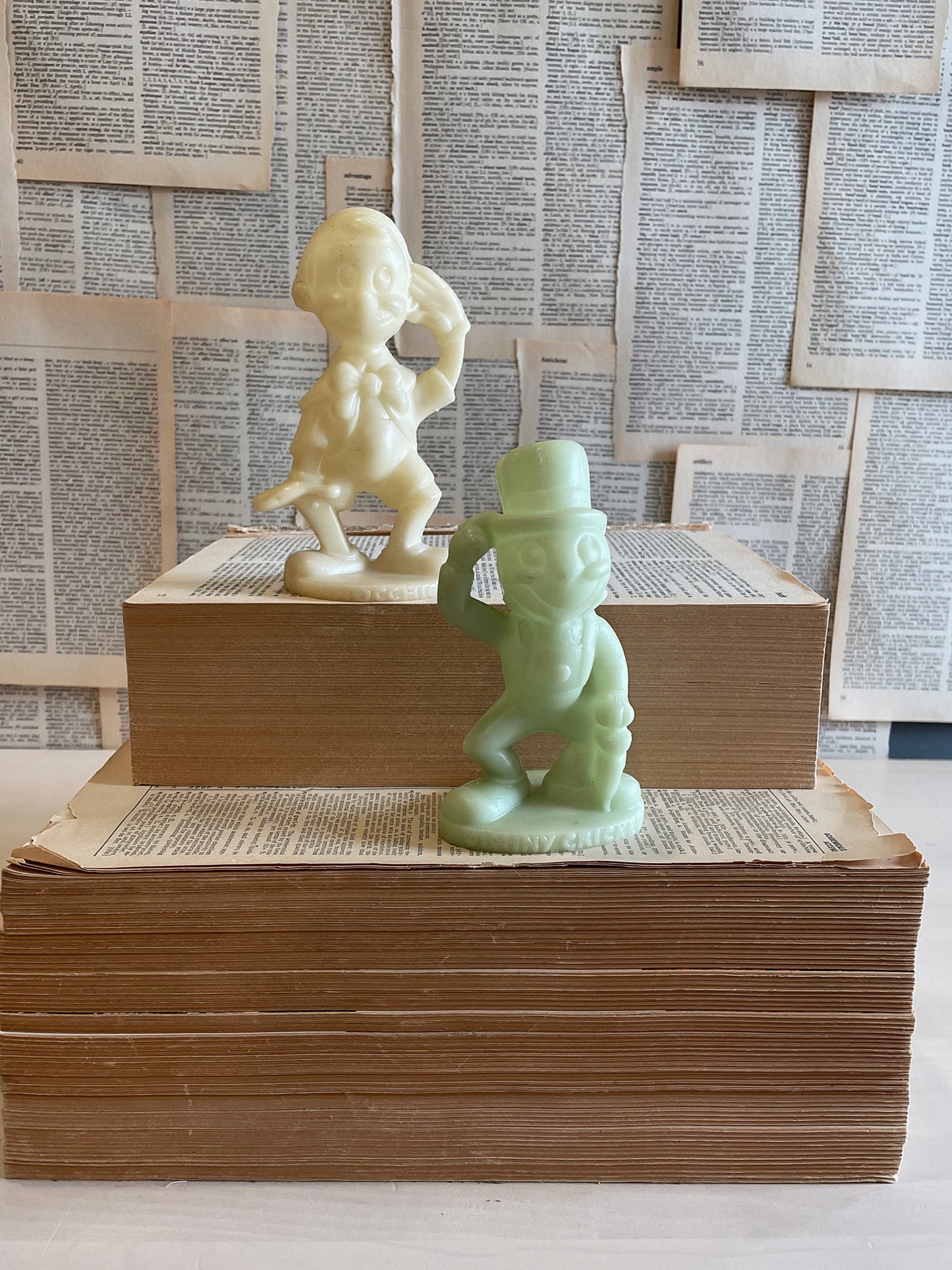 Vintage Walt Disney Productions Figures // Pinocchio // Jiminy Cricket