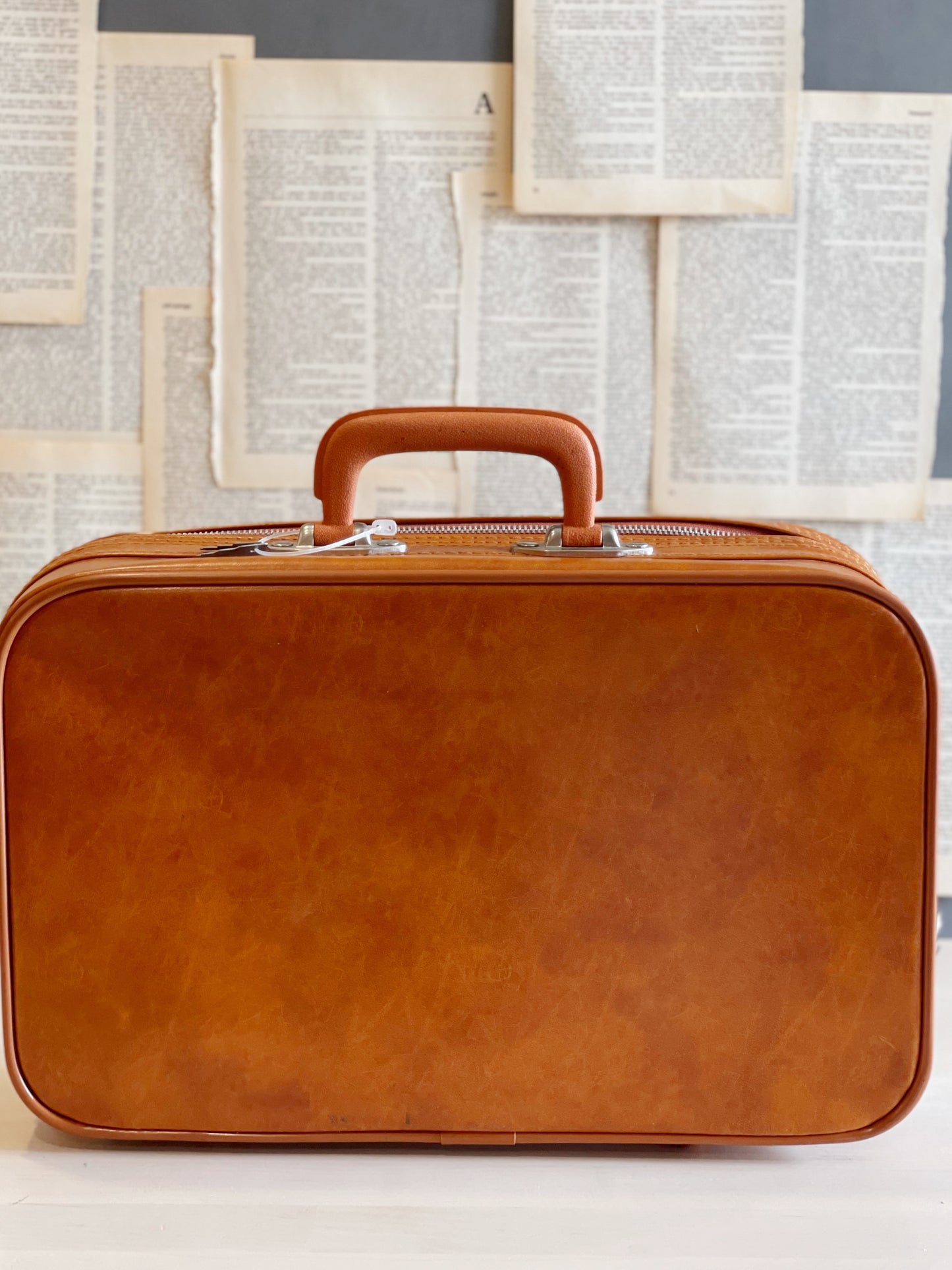 Vintage Leather Attaché Case // Stitched Leather // Suitcase // Briefcase