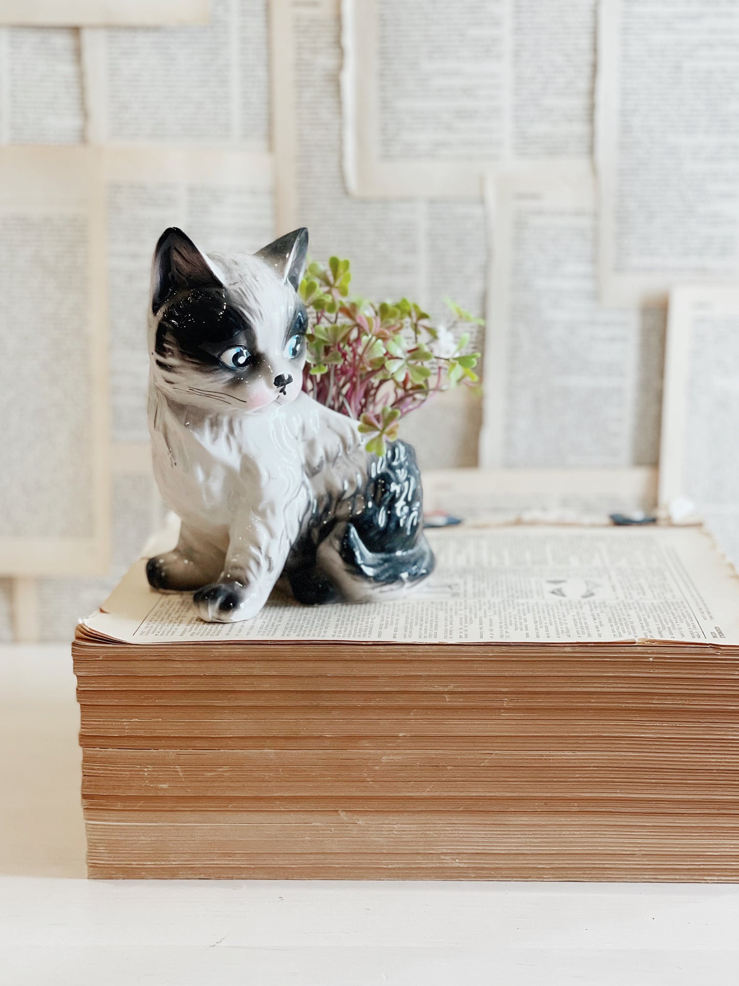 Vintage Cat Planter