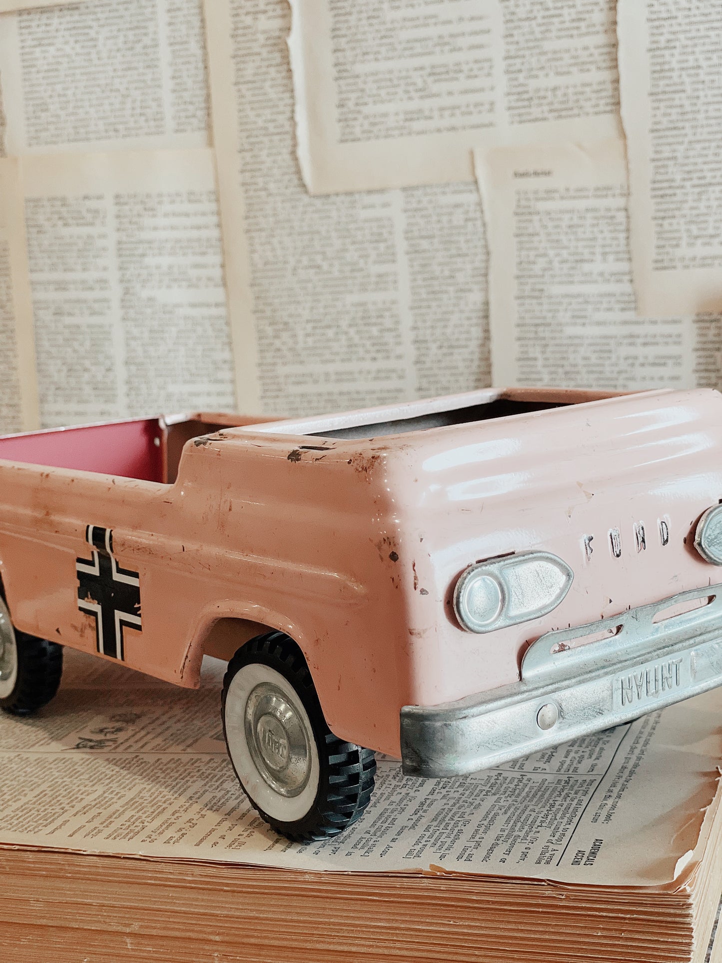 Vintage Pink Nylint Medic Truck