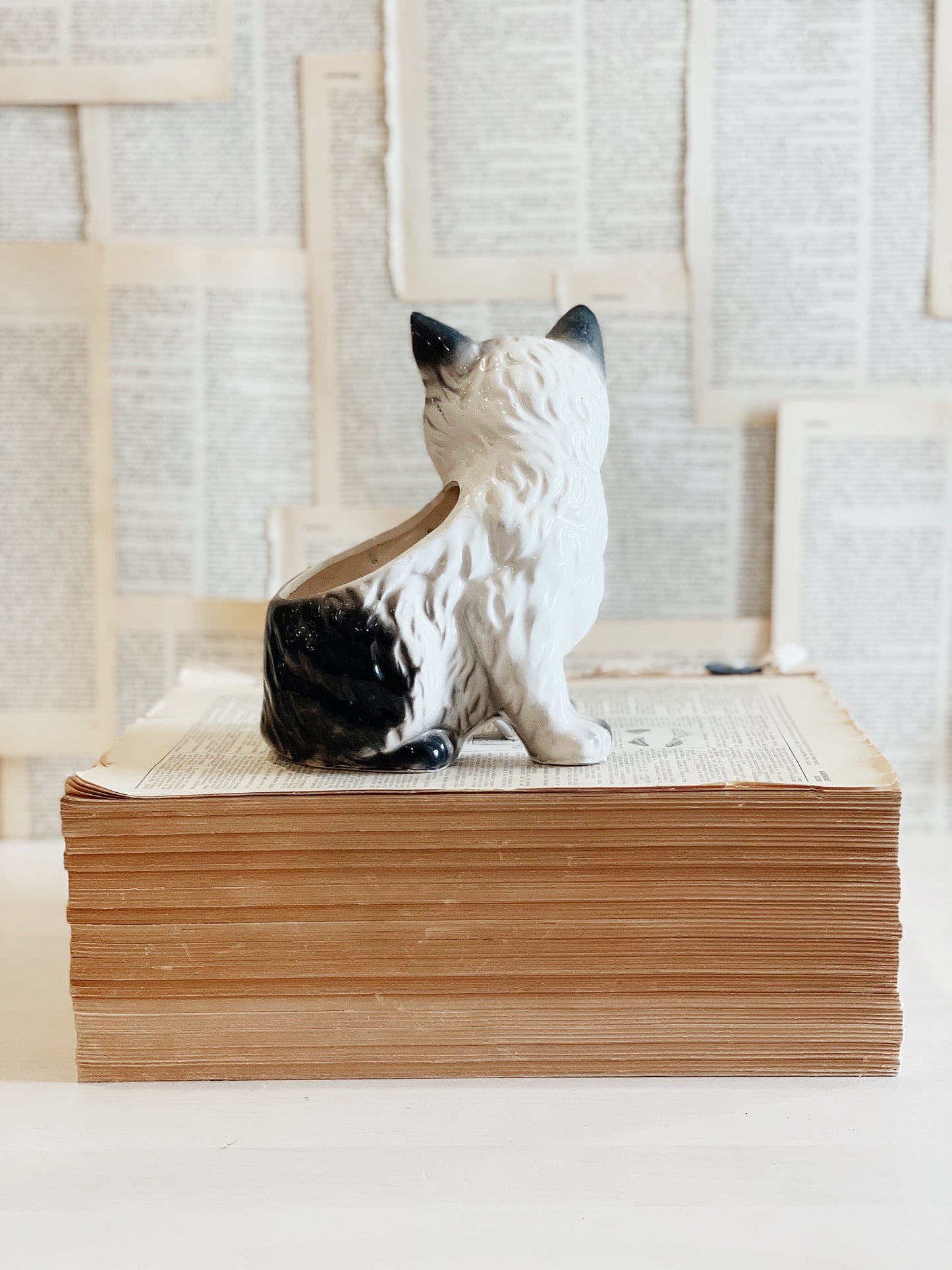 Vintage Cat Planter