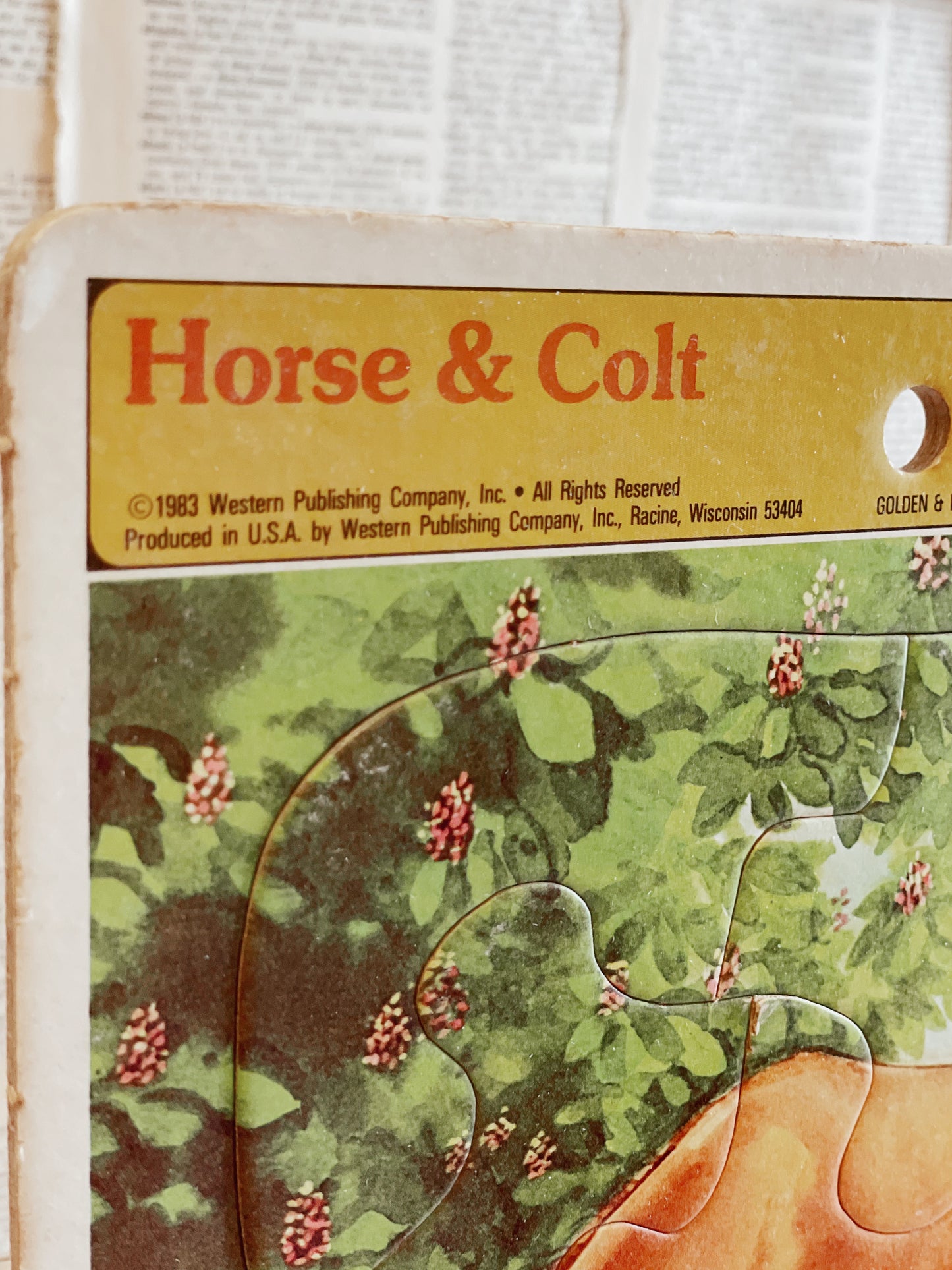 Vintage Horse and Colt Puzzle