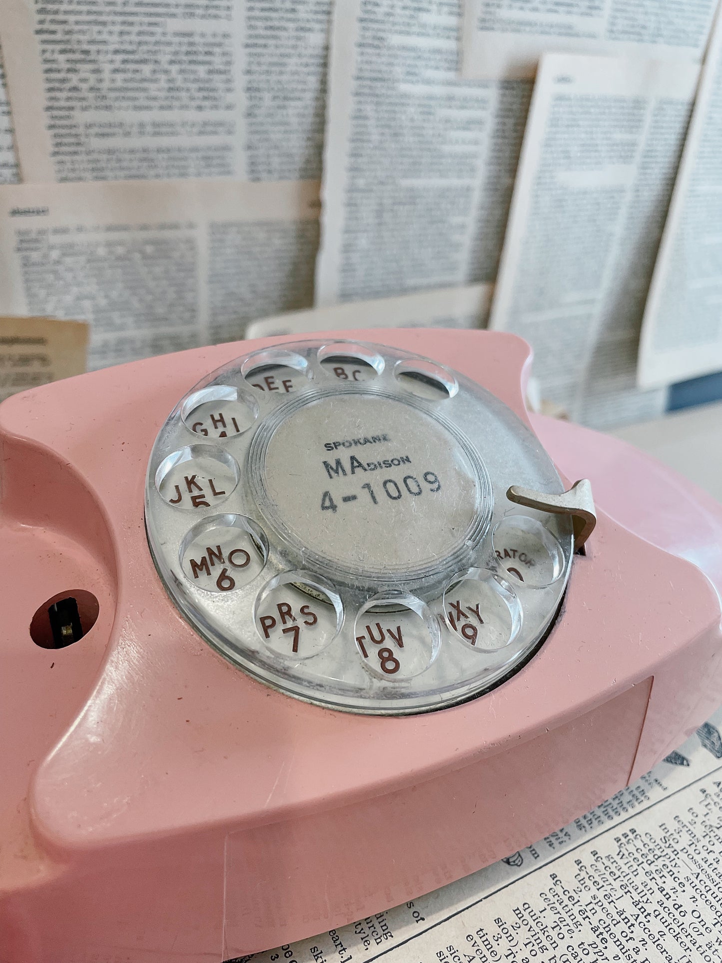Vintage Pink Princess Rotary Phone