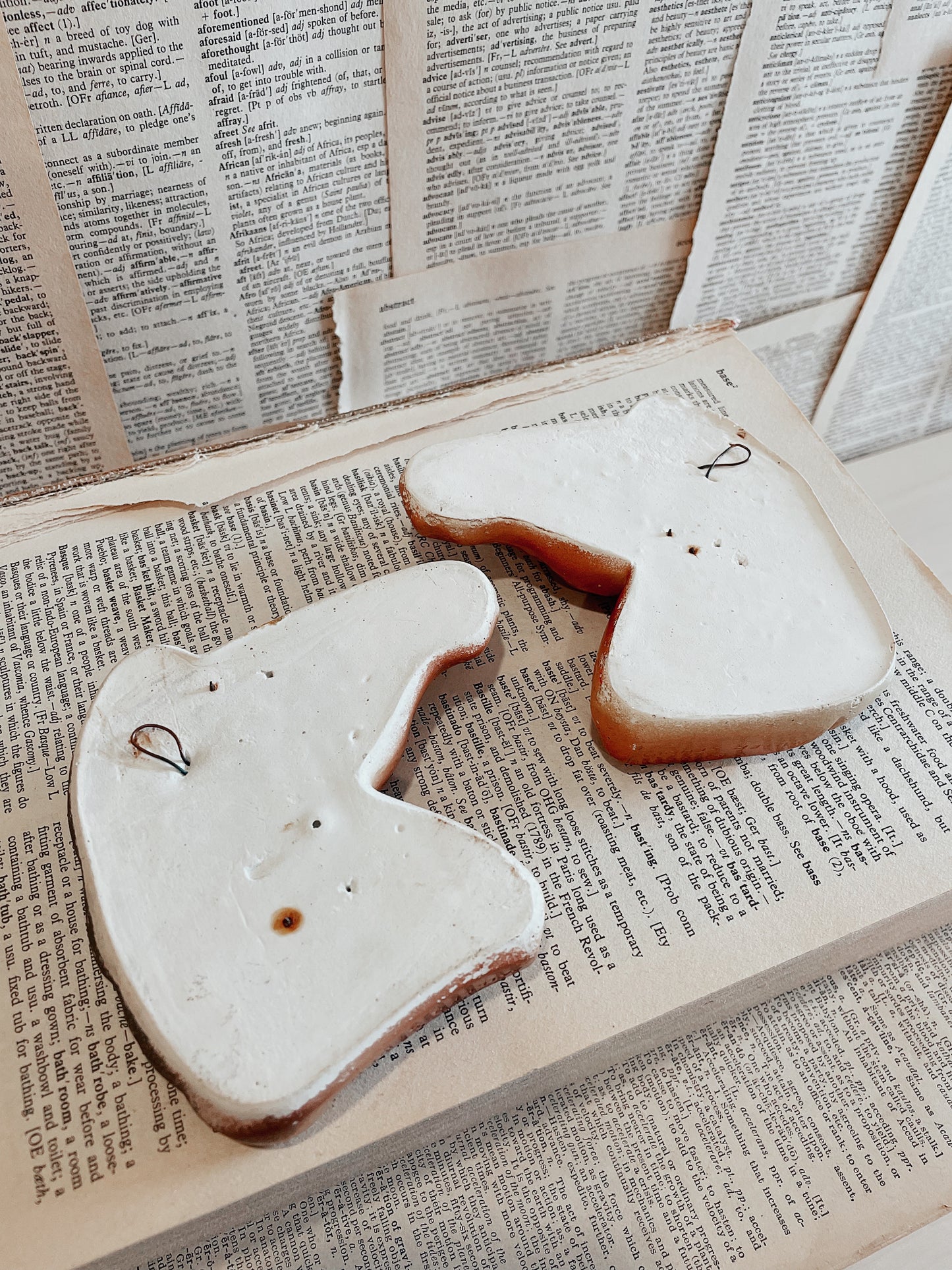 Pair Vintage Miller Studios Horse Busts \\ Wall Hanging \\ Chalkware