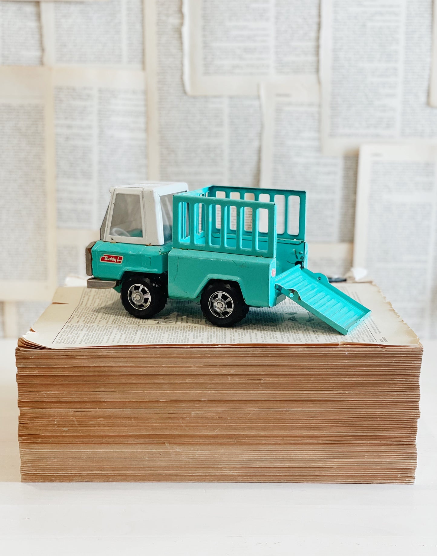 Vintage Small Turquoise Buddy L Toy Truck