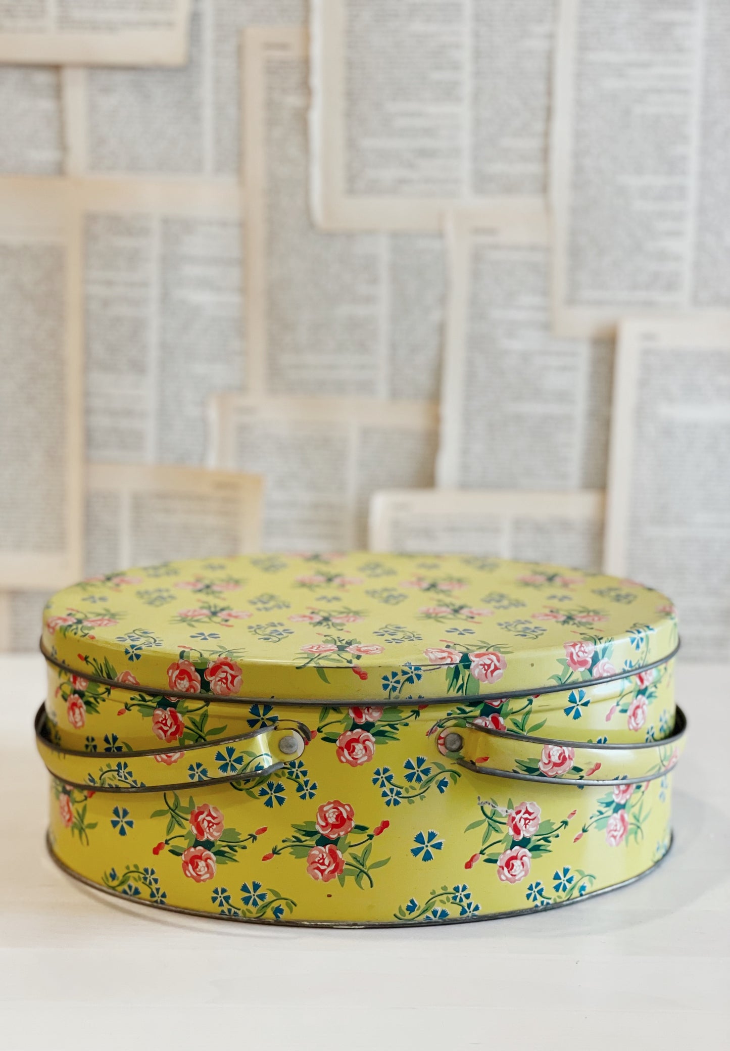 Vintage Tin Lunch Pale / Basket