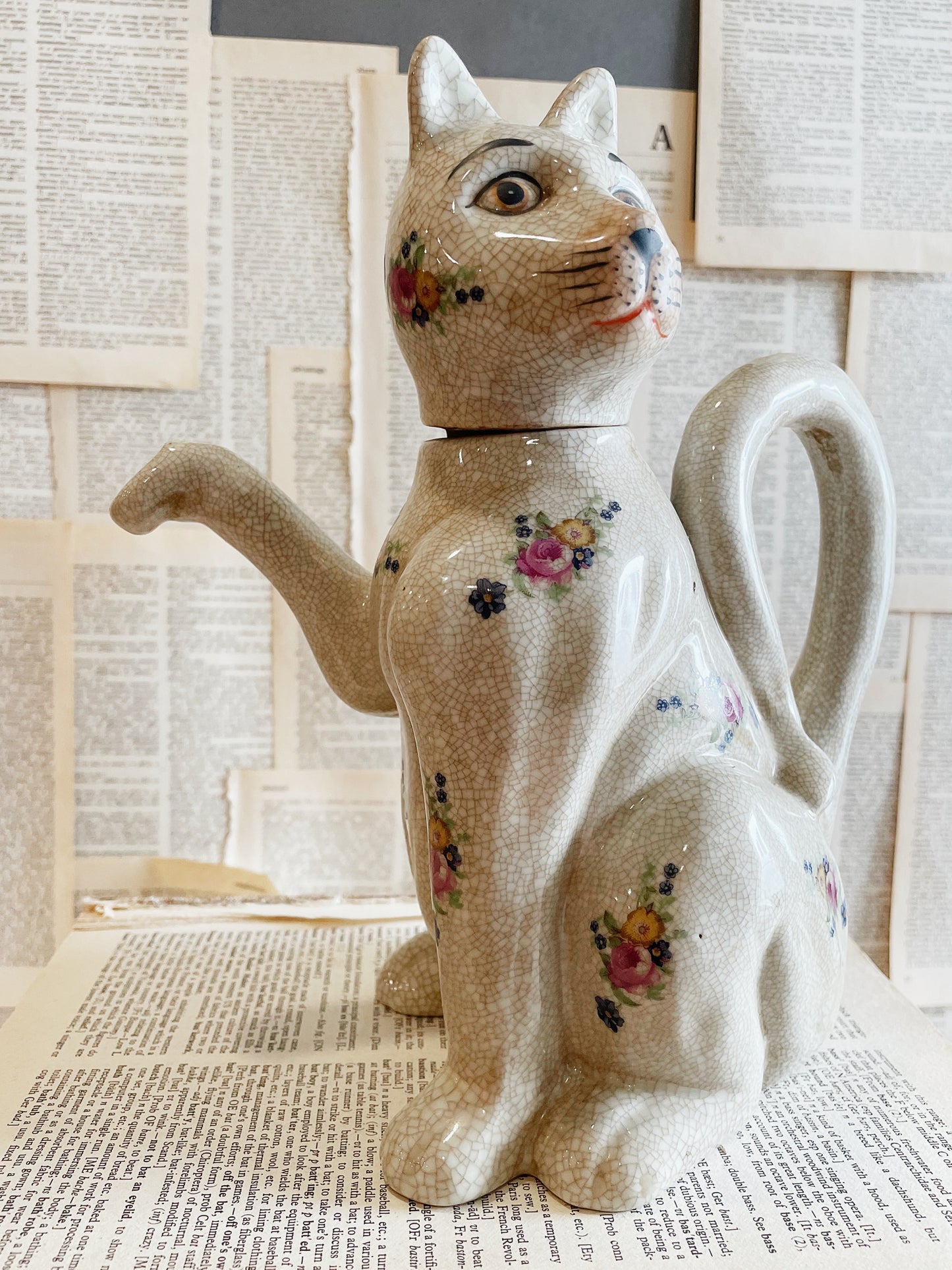 Vintage Cat Tea Pot