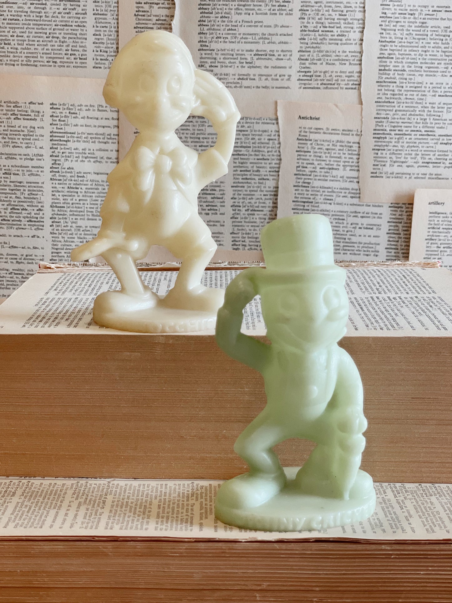 Vintage Walt Disney Productions Figures // Pinocchio // Jiminy Cricket