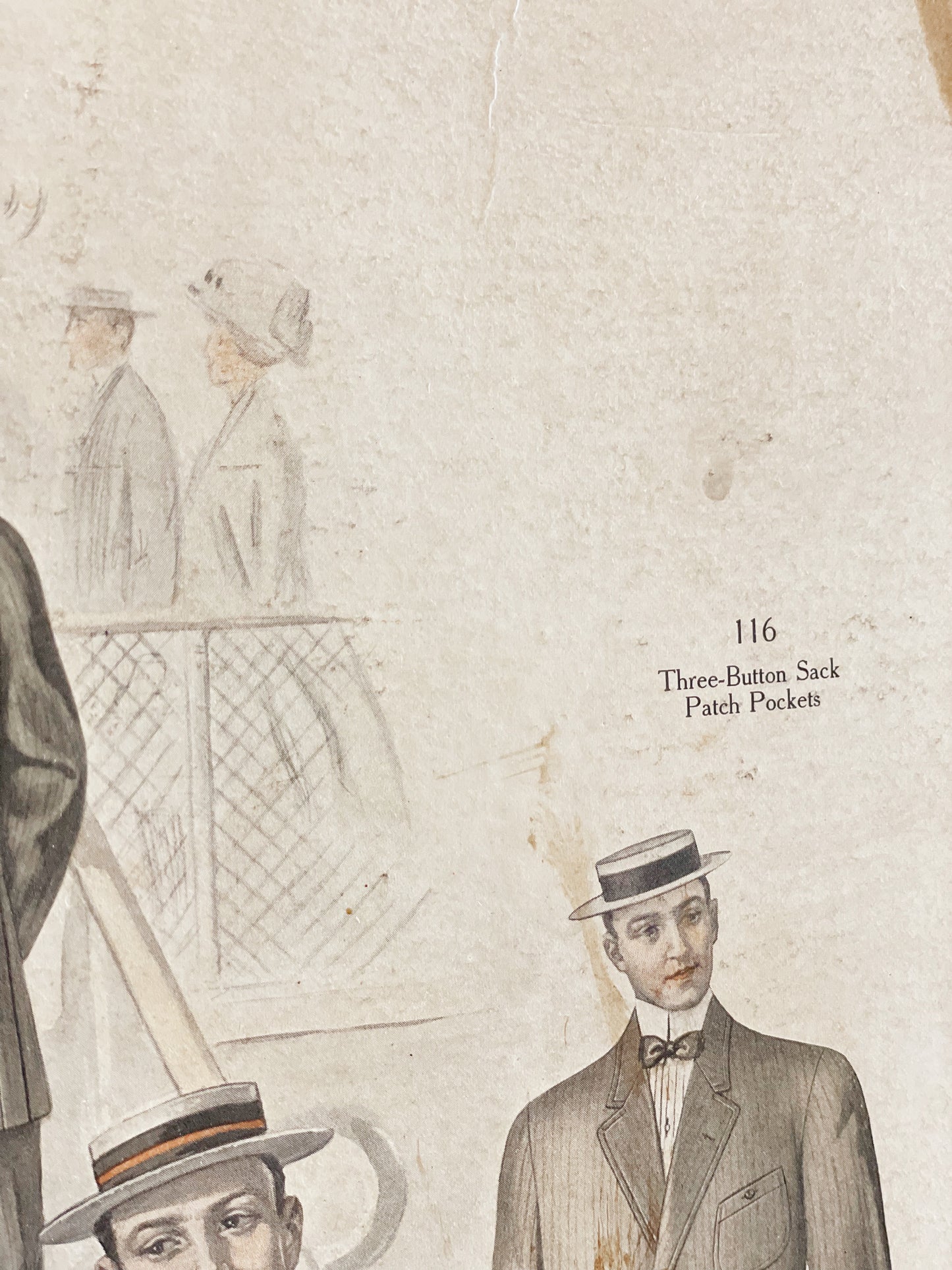 Vintage Men’s Clothing Advertisement - Cardbord