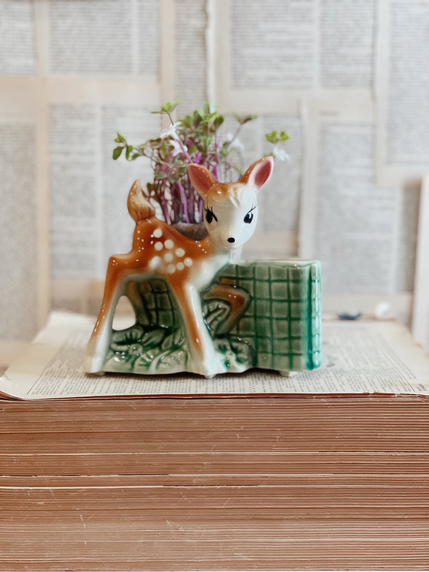 Vintage Deer Planter // Fawn