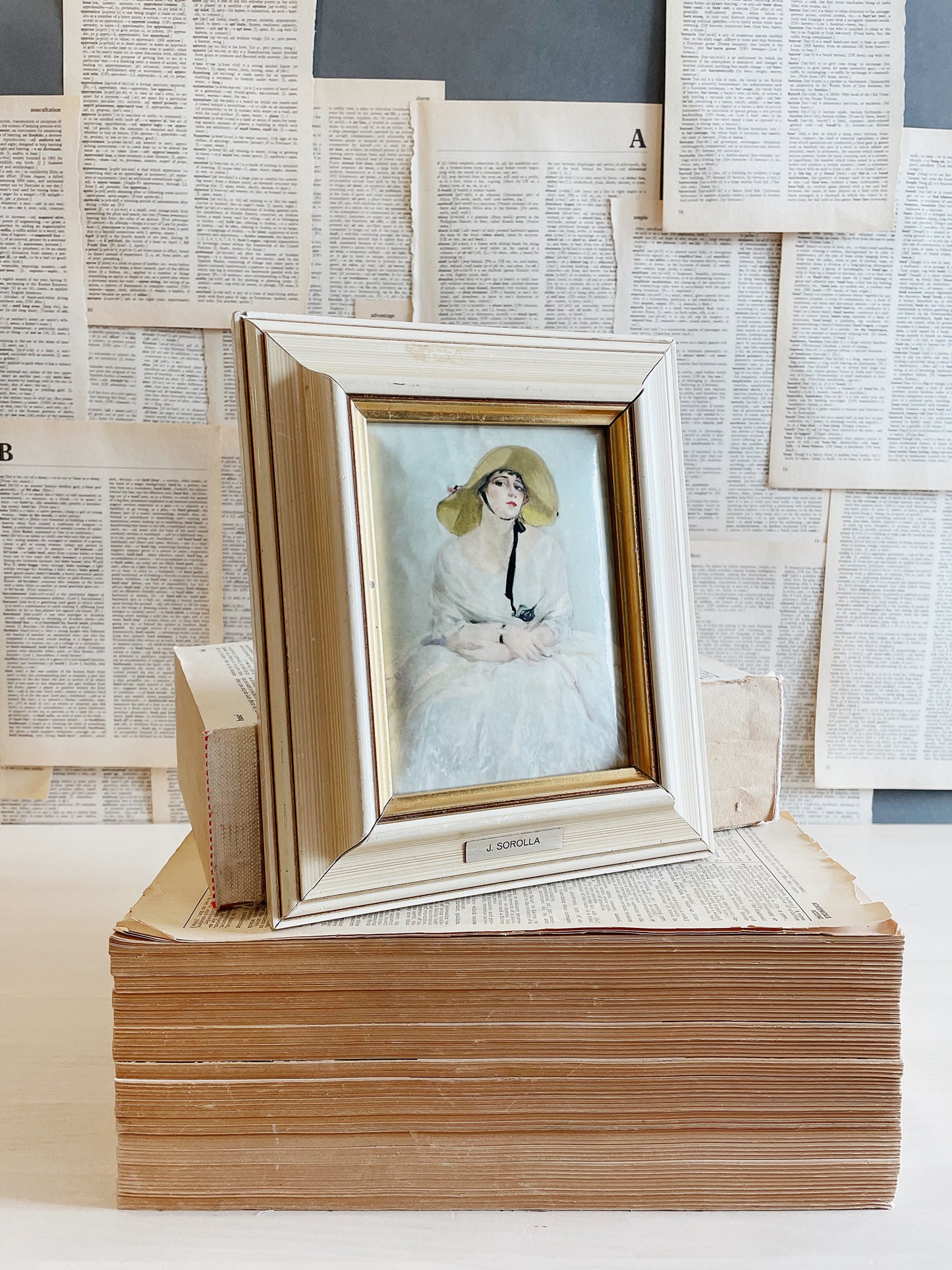 Vintage J. Sorolla Framed Print // Portrait