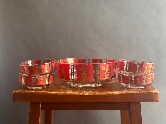 Vintage MCM Jeanette Glassware Serving Set