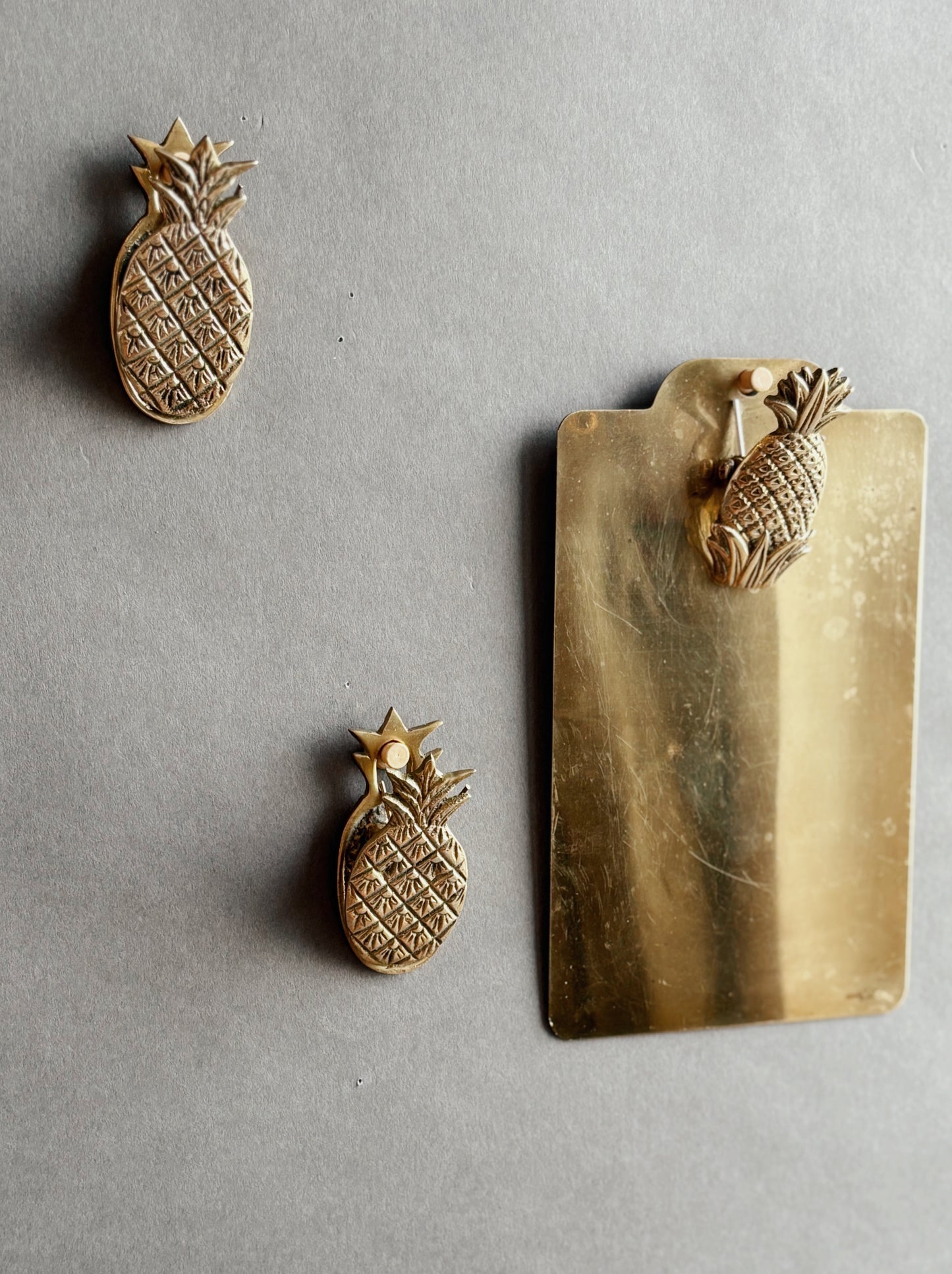Brass Pineapple Clips and Clipboard