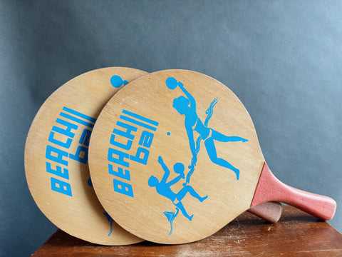 Vintage Beach Ball Paddles