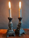 Pair of Roaring Lion Lamps