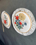 Decorated Embroidery Hoop Pair