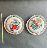 Decorated Embroidery Hoop Pair