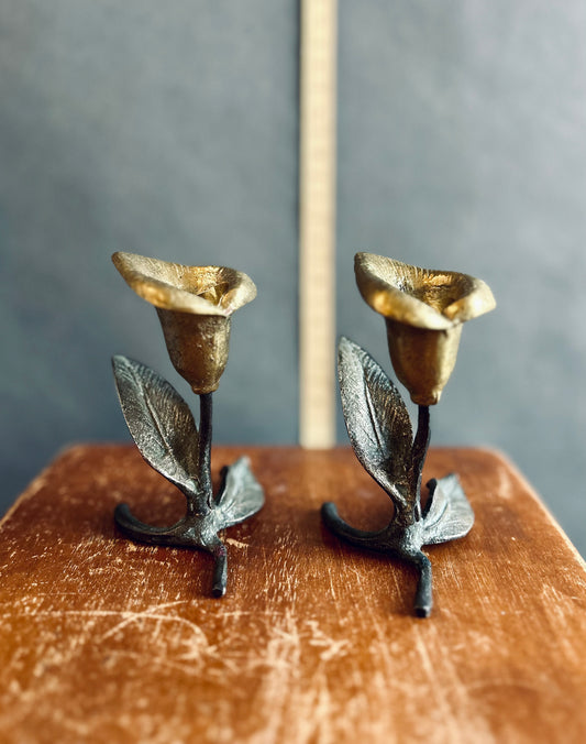 Calla Lilly Candle Holder pair