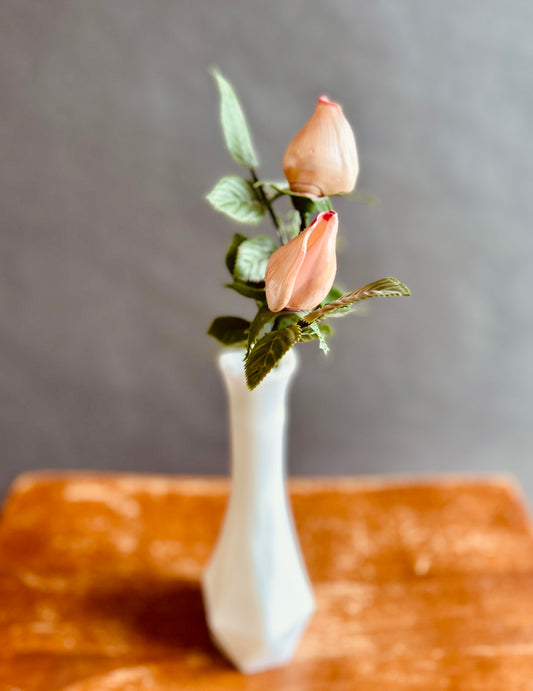 Pink Pearlescent Seashell Rose Vase