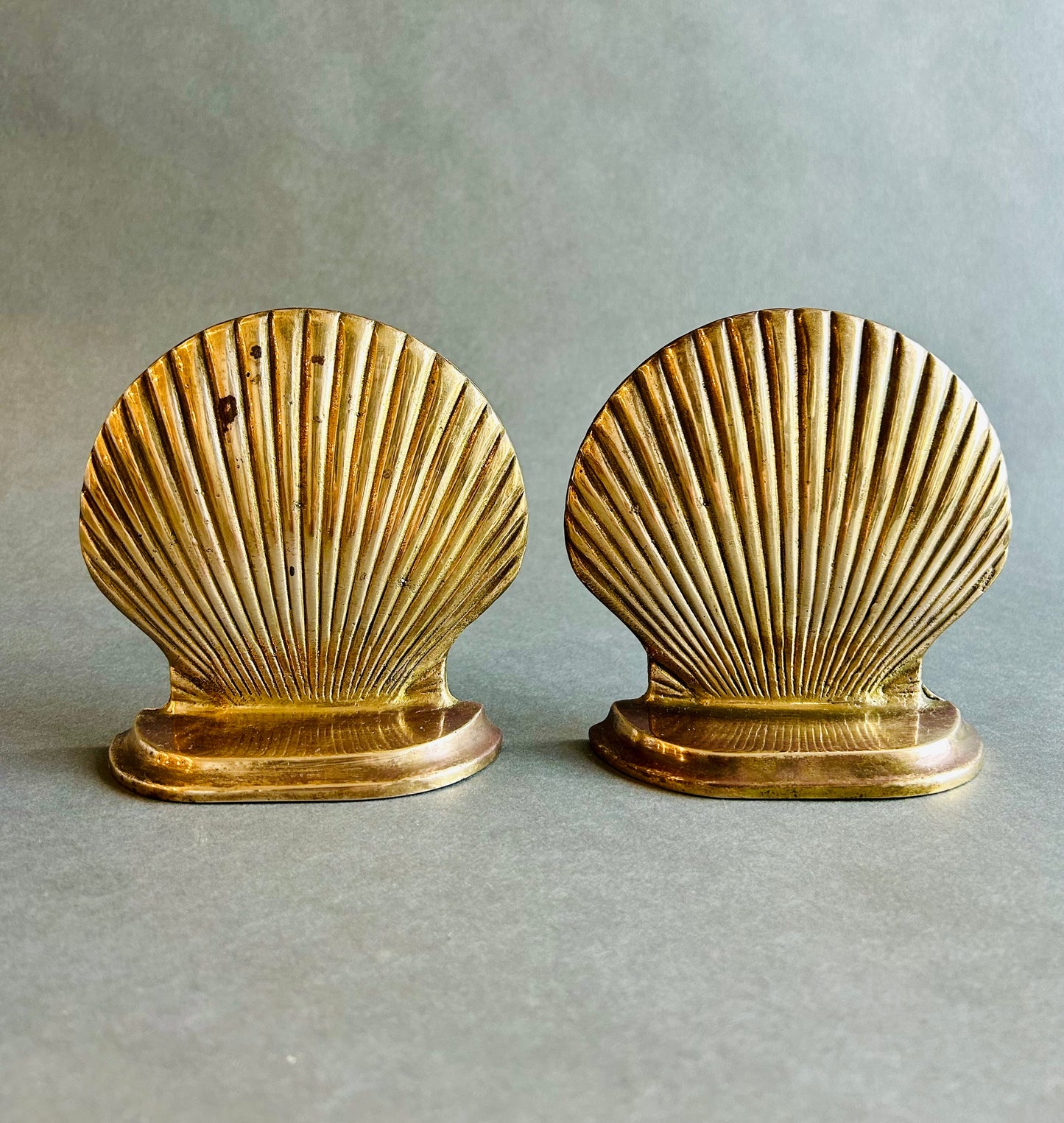 Brass Shell bookends