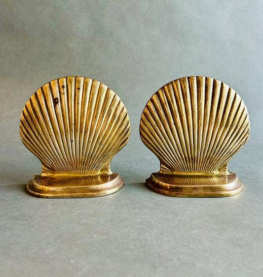 Brass Shell bookends