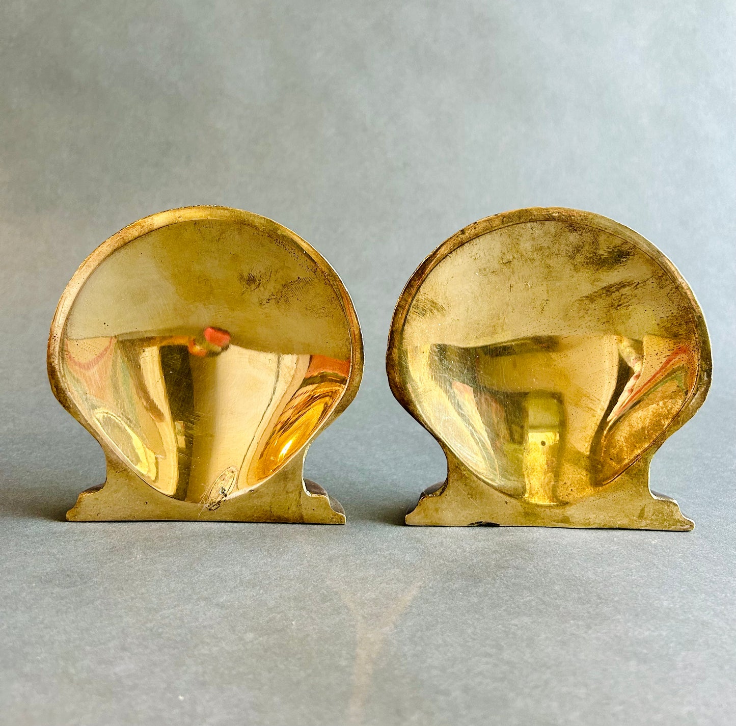 Brass Shell bookends