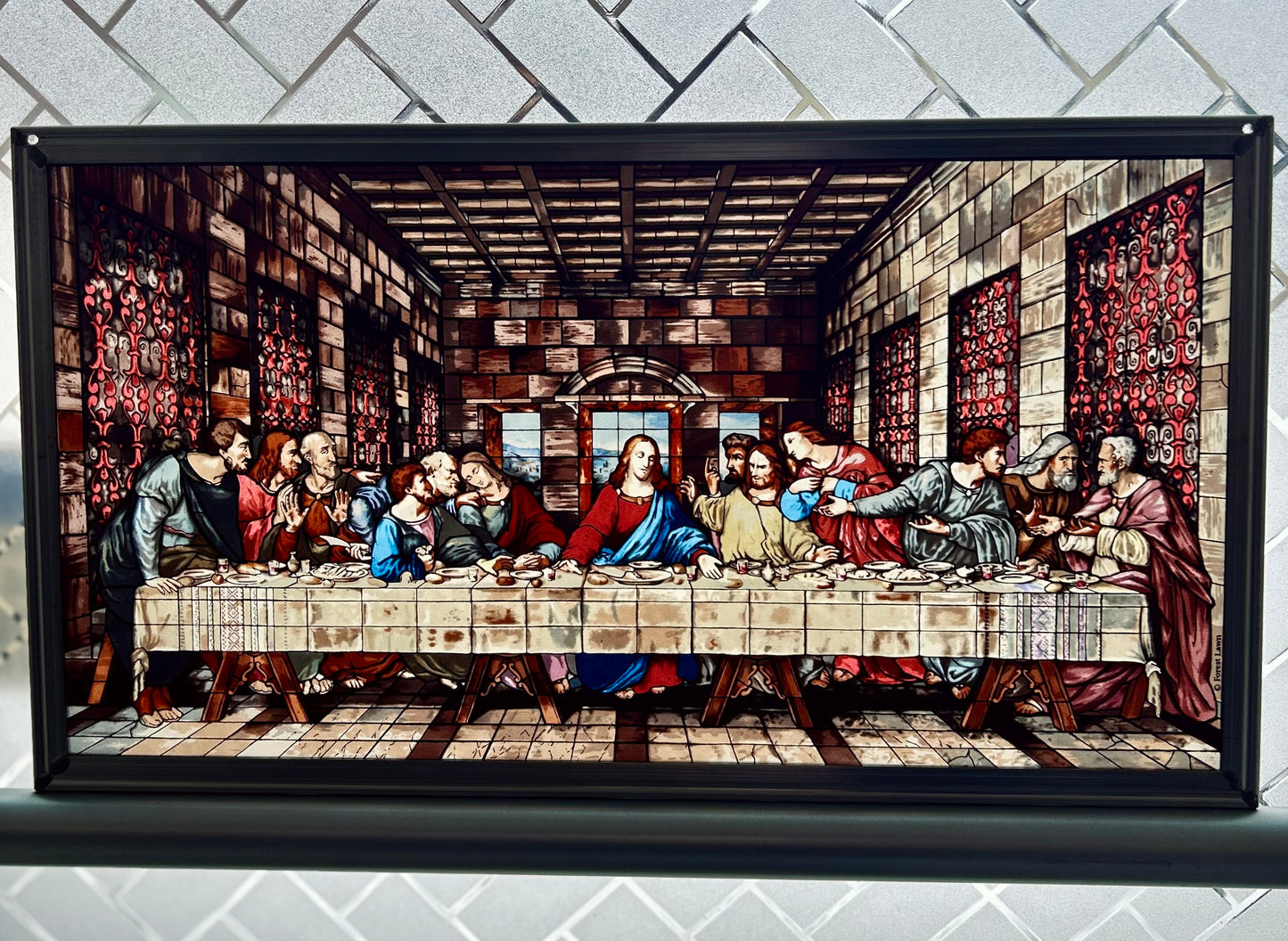 Last Supper stained glass