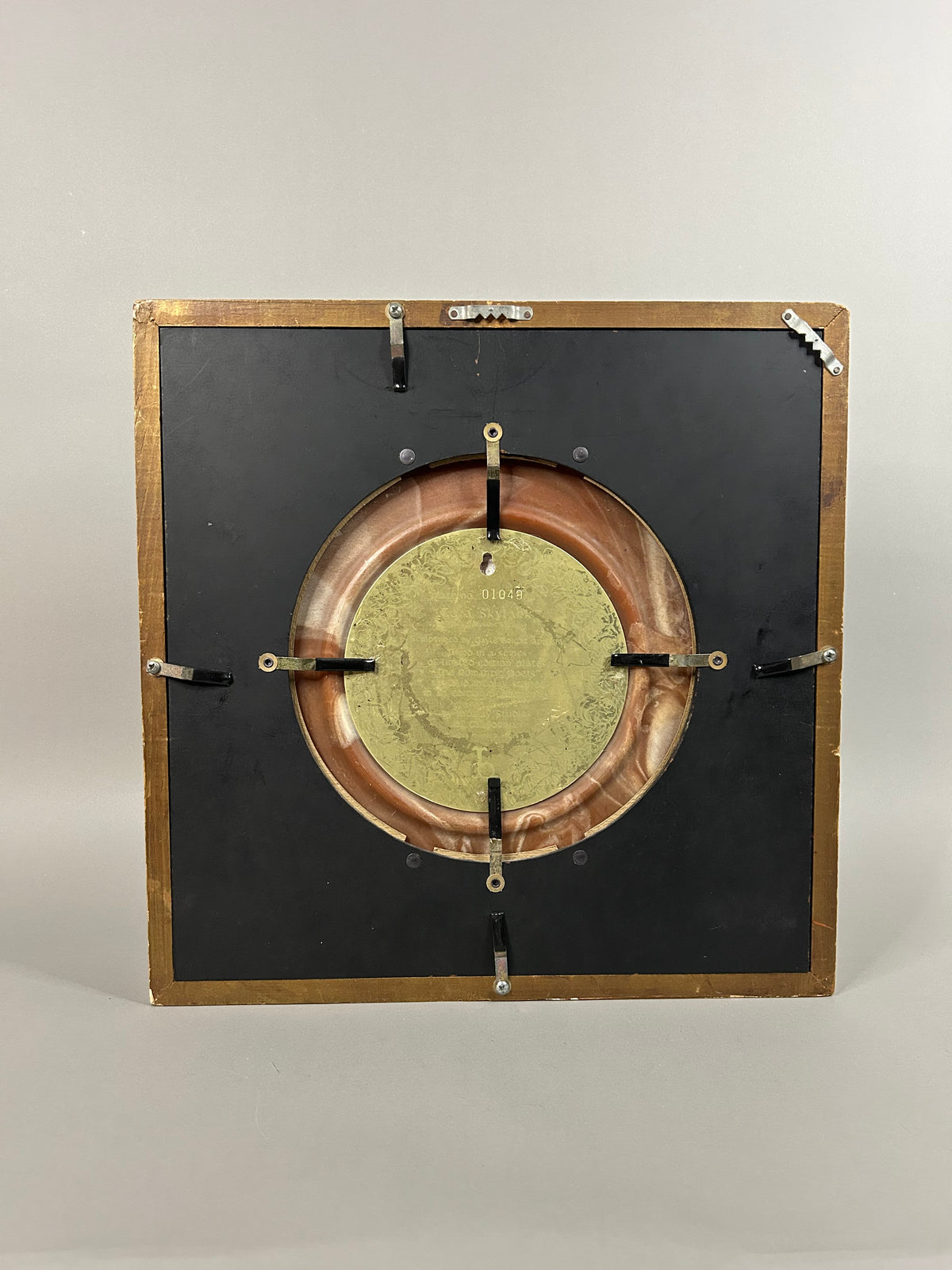 Gilt framed Vintage Incolay Studios "To a Skylark" Sculpture Plate "The Romantic Poets"