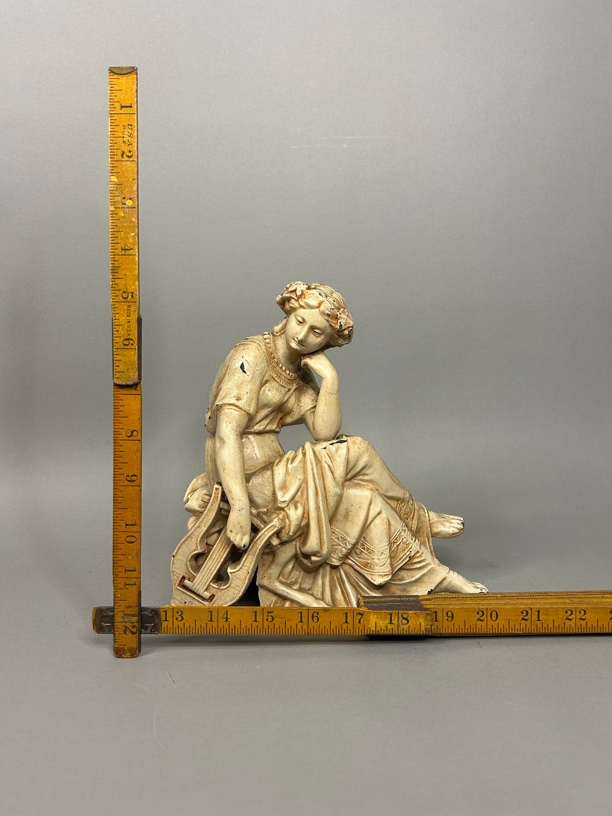 Art Nouveau goddess metal statue