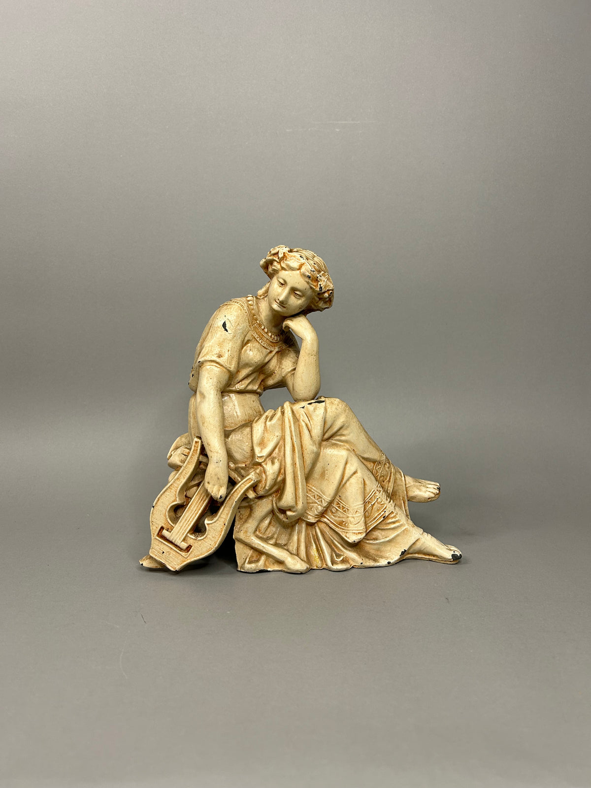 Art Nouveau goddess metal statue