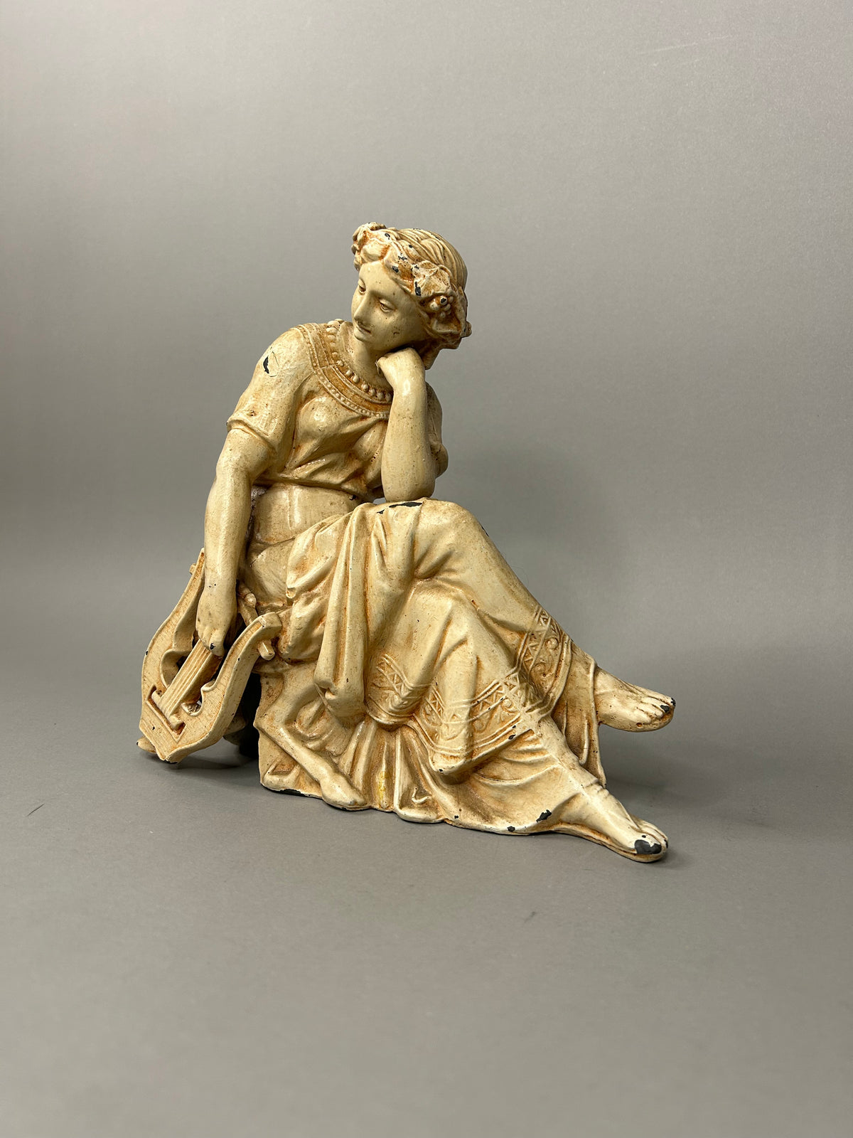 Art Nouveau goddess metal statue