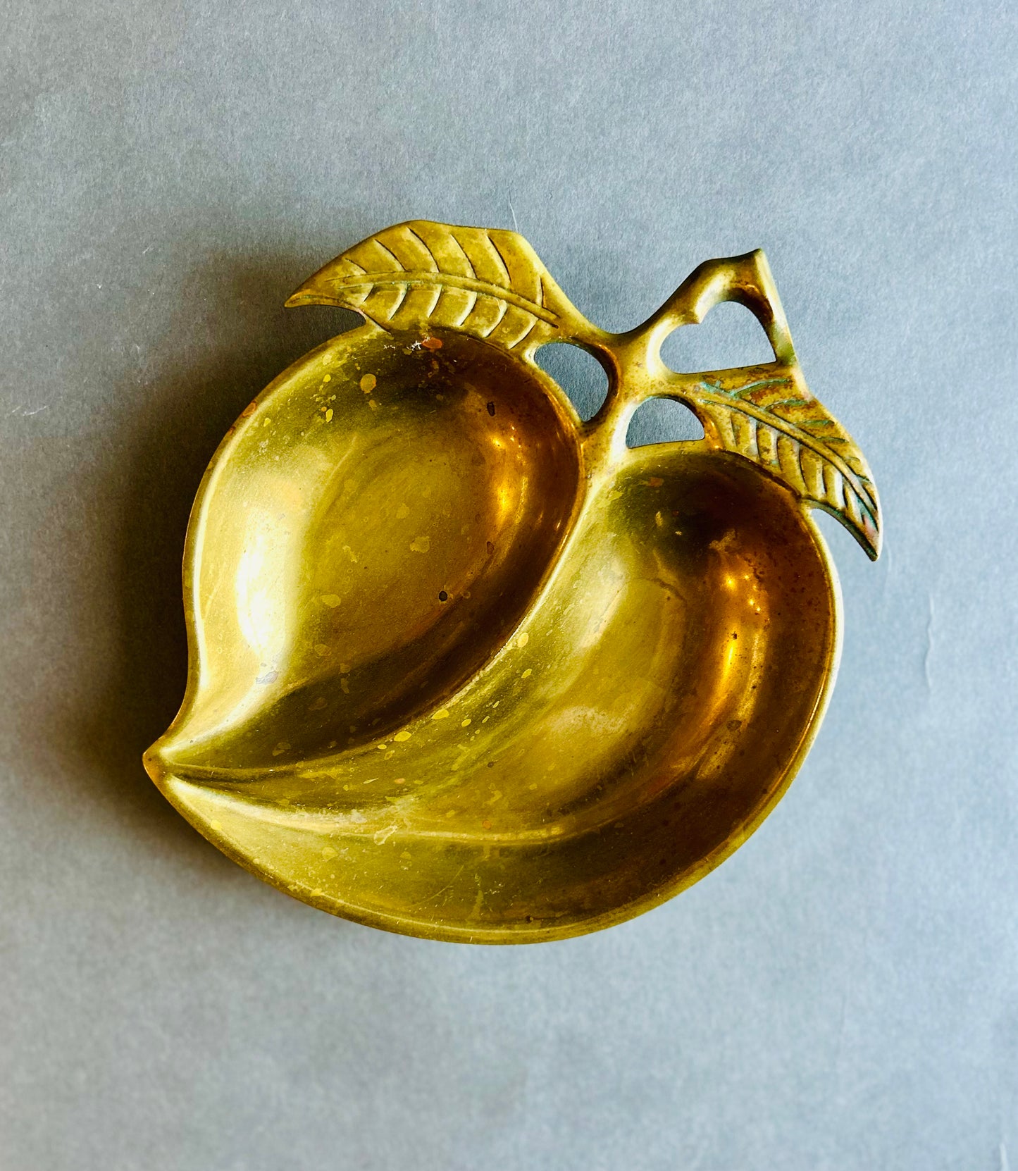 Brass Apple double dish