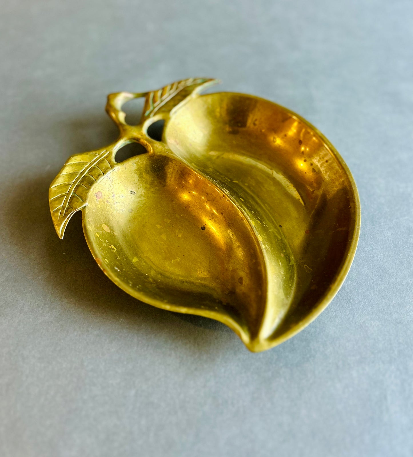Brass Apple double dish